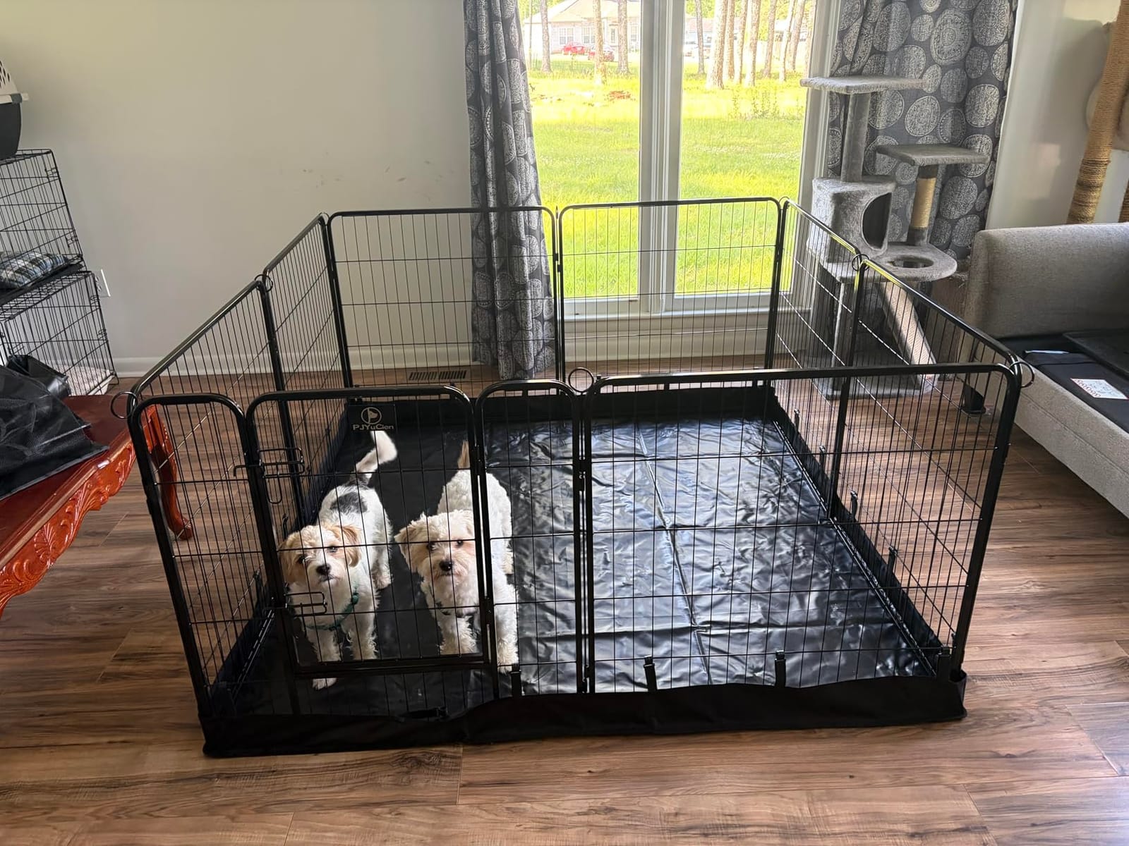 PJYuCien Puppy Playpen Plus Storage Bage with Bottom & Top Cover, 31.3