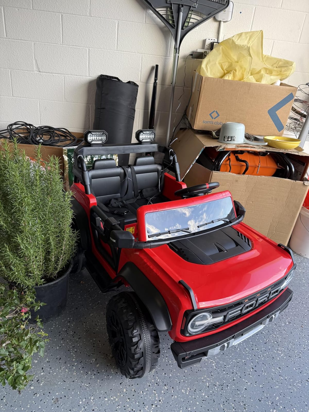 First Ride On Ford Bronco 24V Ride on Toys for Boys & Girls, 2 Seater Kids Electric Car with Remote Control, Kids Ride on Truck with Rear Wheels Suspension, Led Lights, Safety Belt (24V, Red) customer photo 2