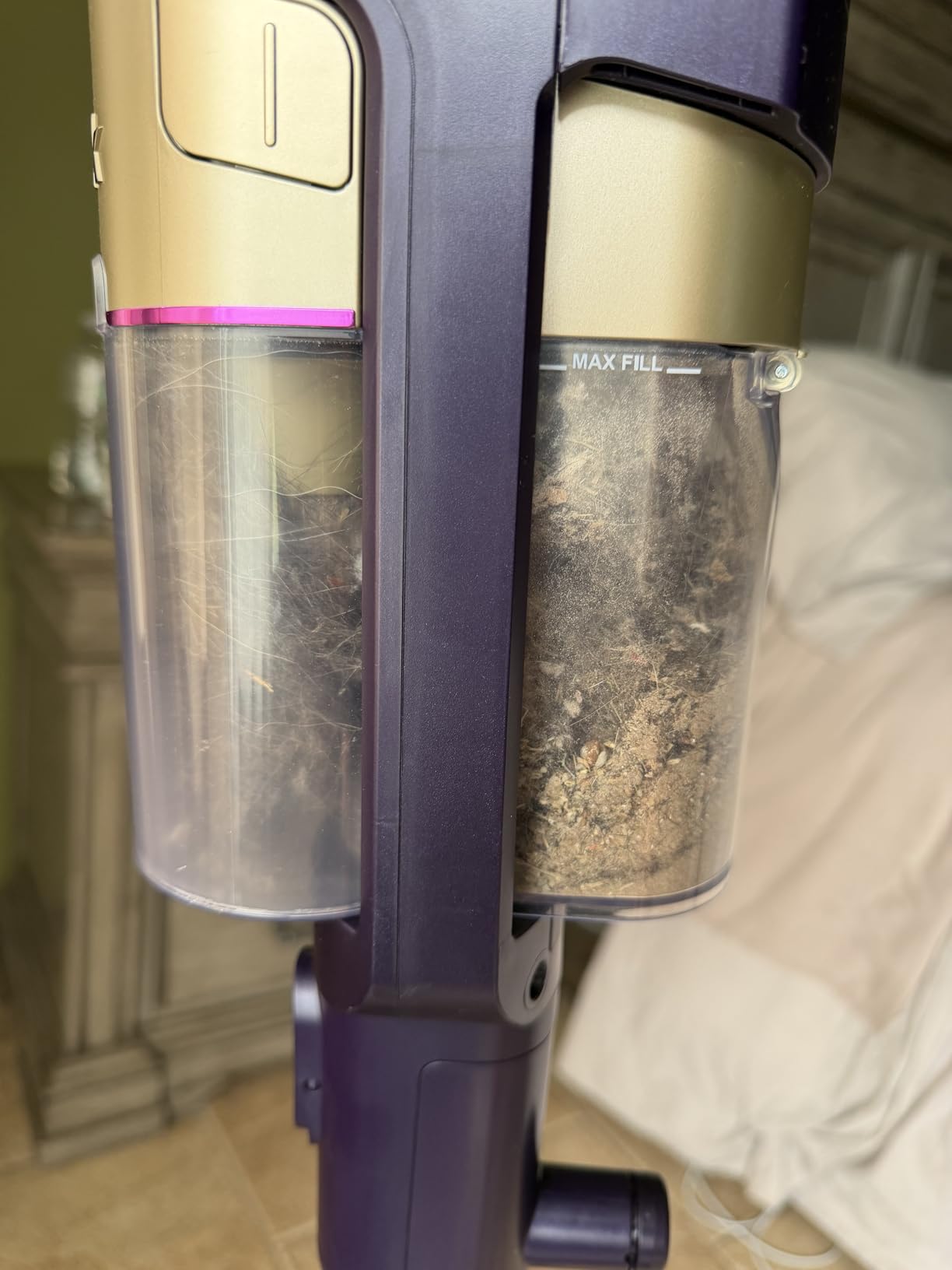 Shark PowerDetect Corded Stick Vacuum, Self-Cleaning, Eggplant, HZ4002 customer photo 1