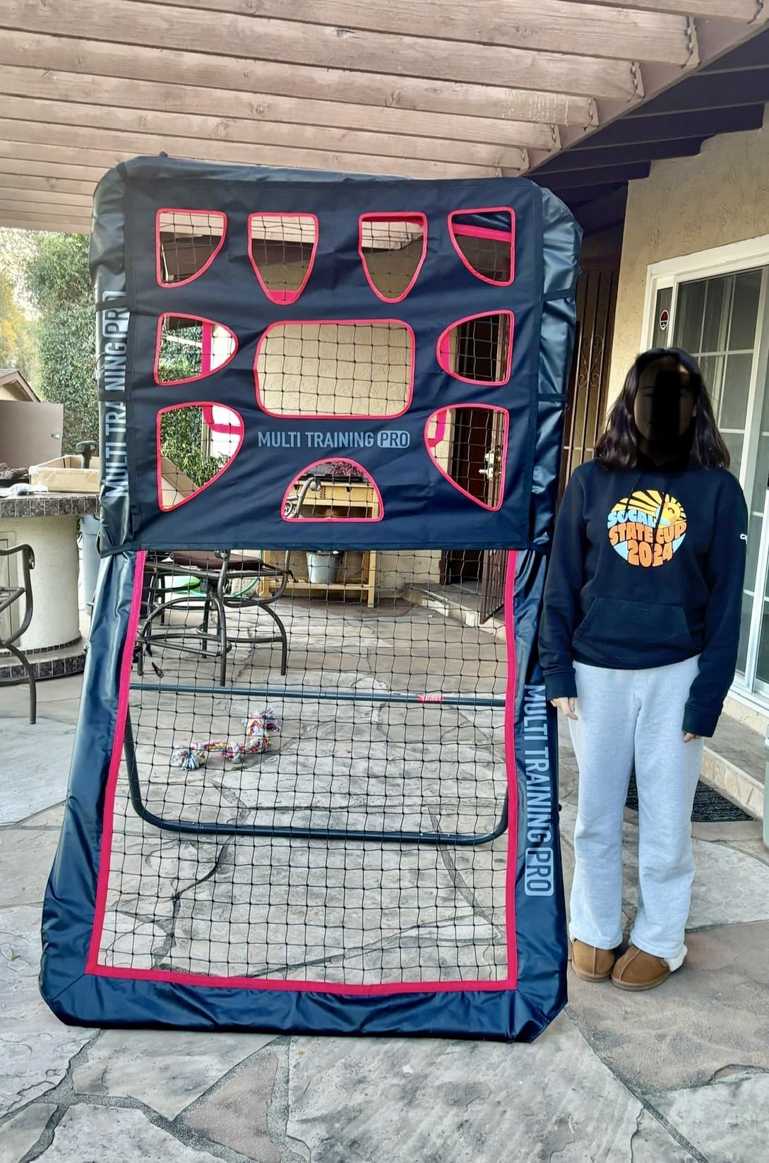 ZEALFEEL Lacrosse Rebounder with 5 Adjustable Angles, 4x6FT/4x7FT customer photo 1