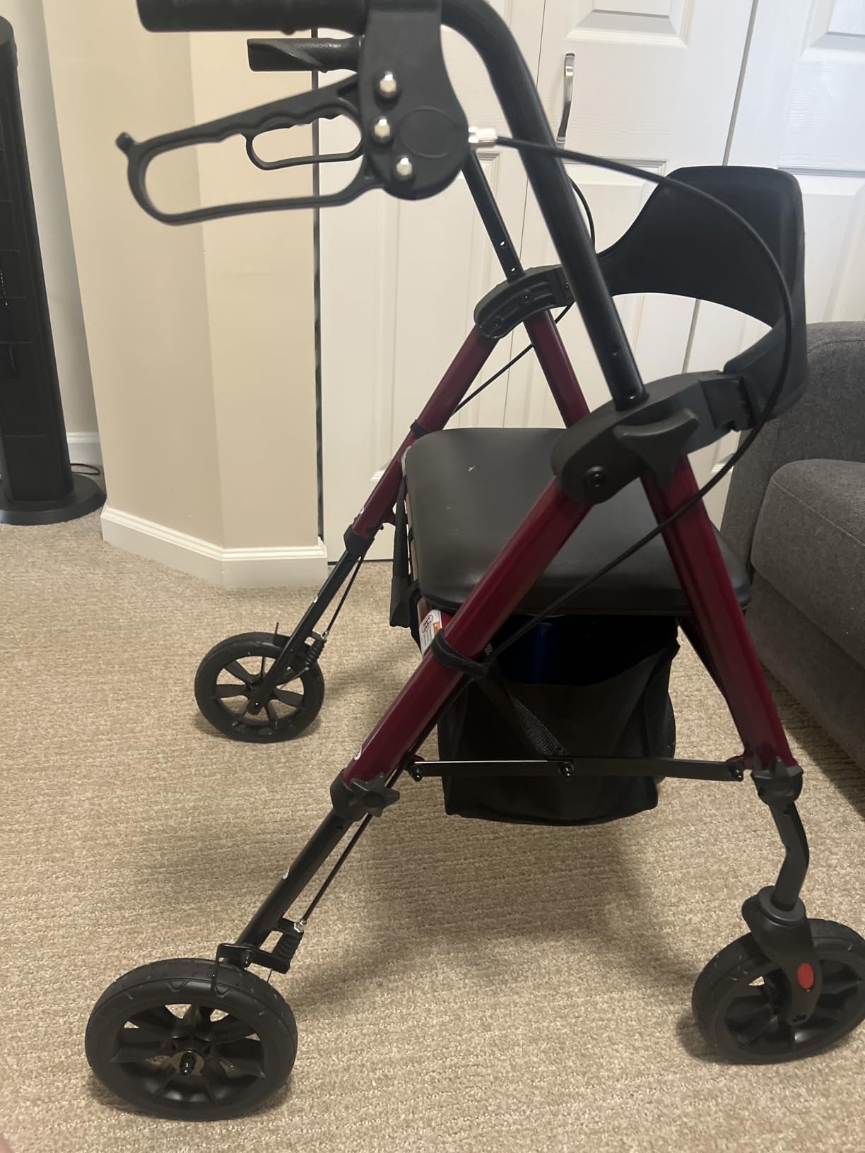HOMLAND Foldable Rollator Walkers for Seniors with Seat, 17 lb Lightweight customer photo 2