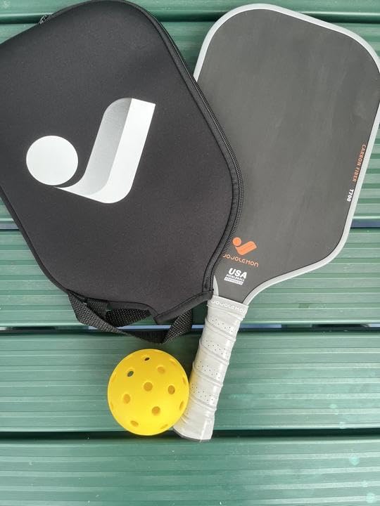 JOJOLEMON Pickleball Paddles, Carbon Fiber Pickleball Paddle with a 16mm Shark Power Polymer Core, The Pickleball Rackets Designed for Ultimate Spin & Consistency customer photo 1
