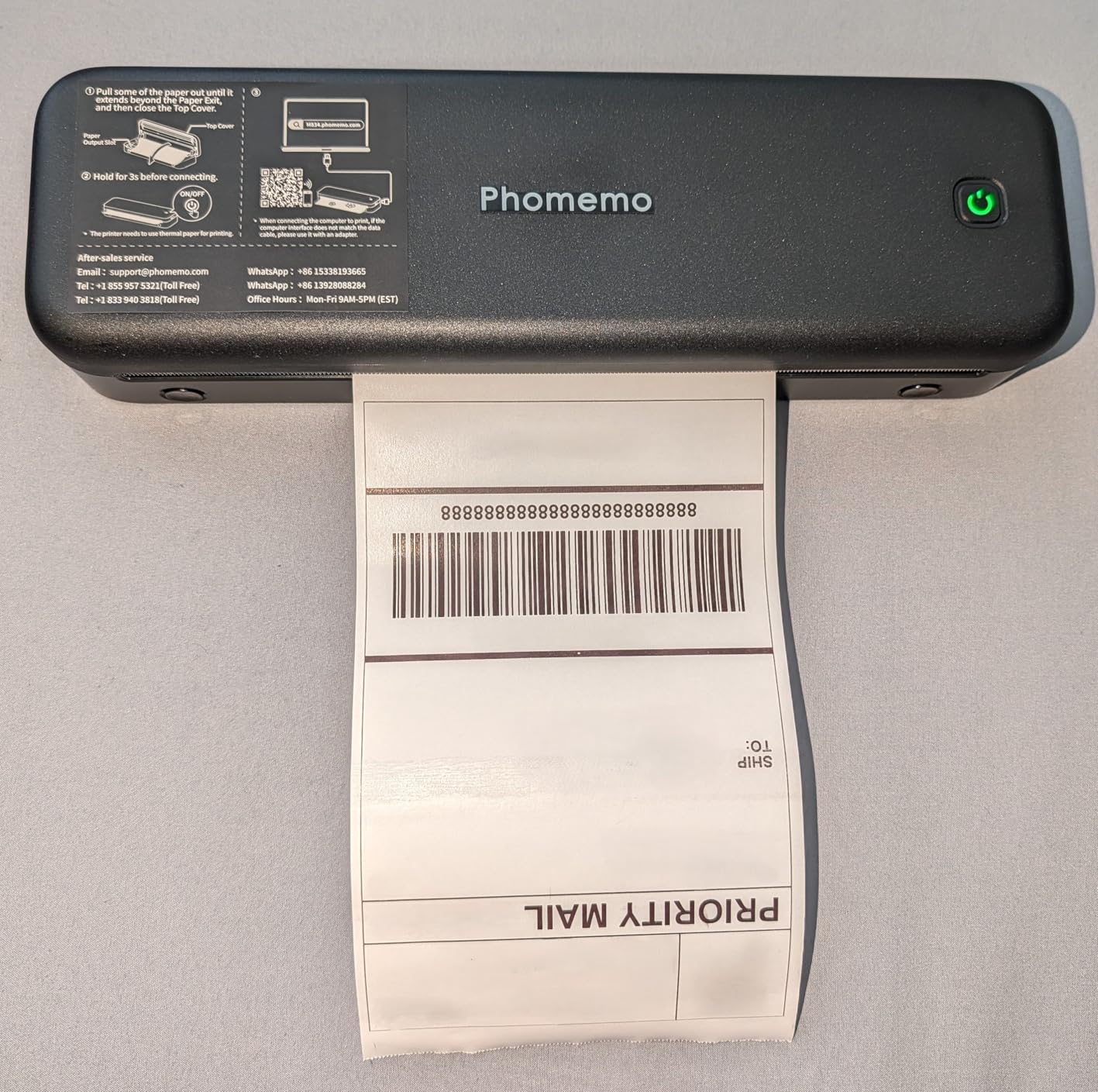 Phomemo M834 Inkless Portable Thermal Printer with a Case, 8.5 x 11, Black customer photo 2