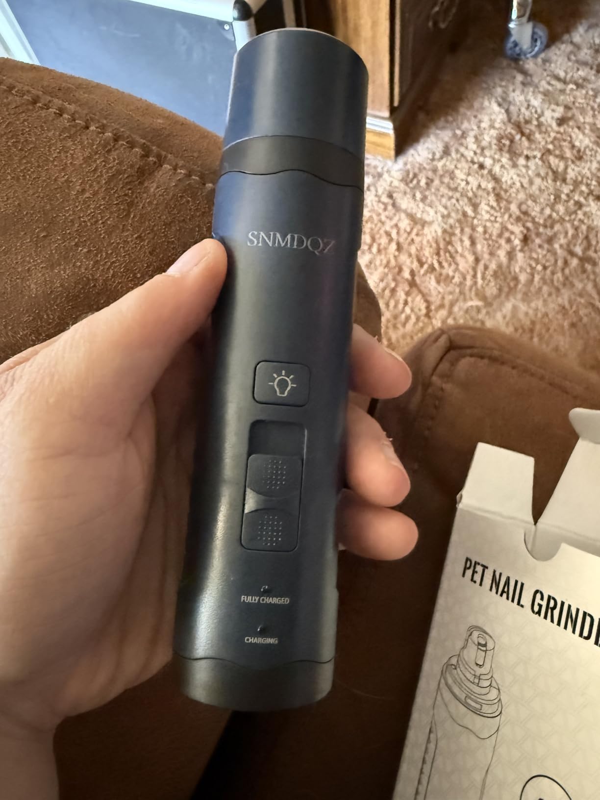 Dog Nail Grinder, Dog Nail Trimmers, and Clippers Kit with 2 LED Lights. Super Quiet Electric Pet Nail Grinder, Rechargeable, for Small, Medium, and Large Dogs & Cats, 2 Diamond Grinding Wheels. customer photo 1