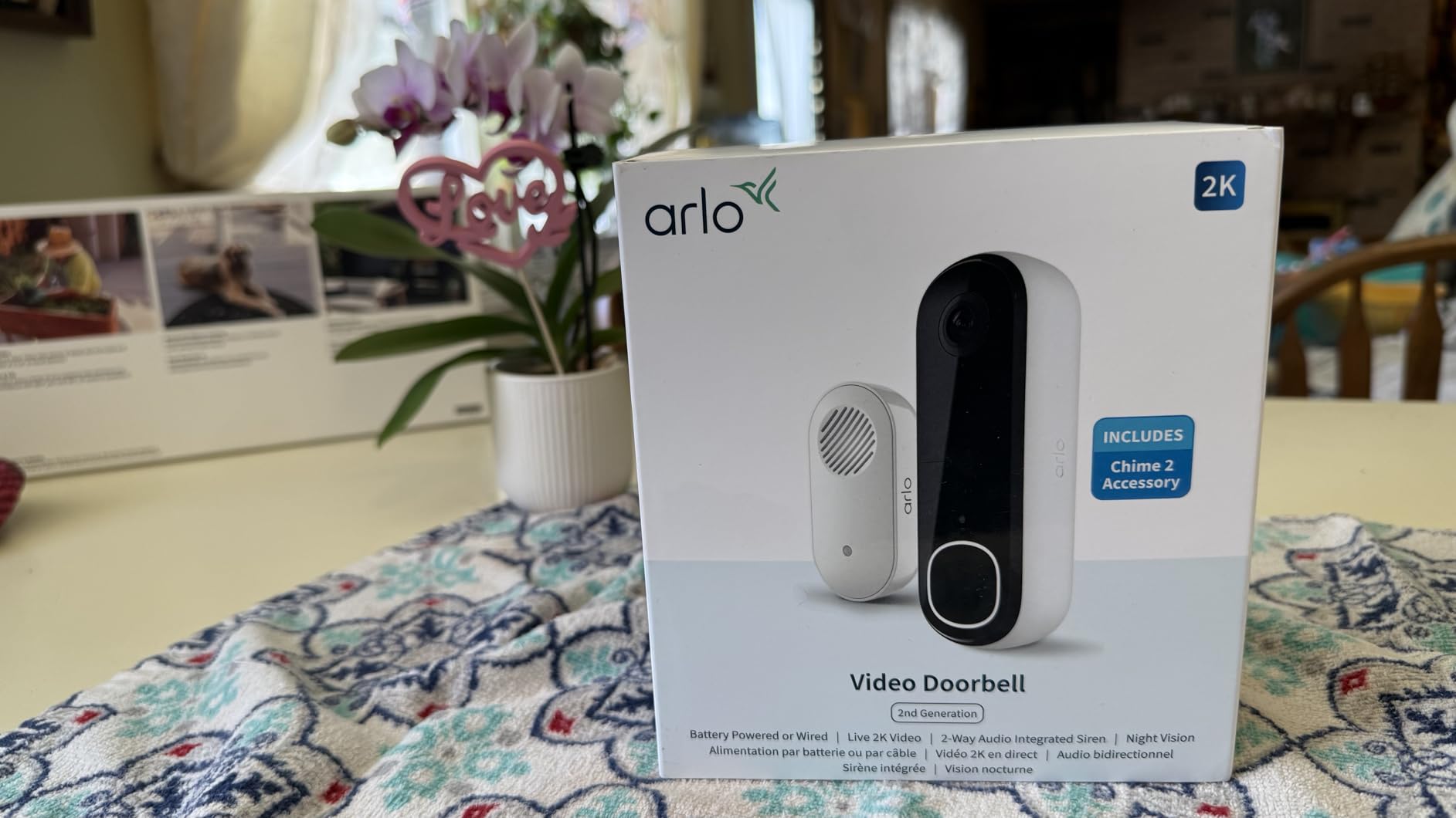 Arlo Video Doorbell 2K (2nd Gen) Wireless or Wired - 1-Cam + Chime customer photo 2