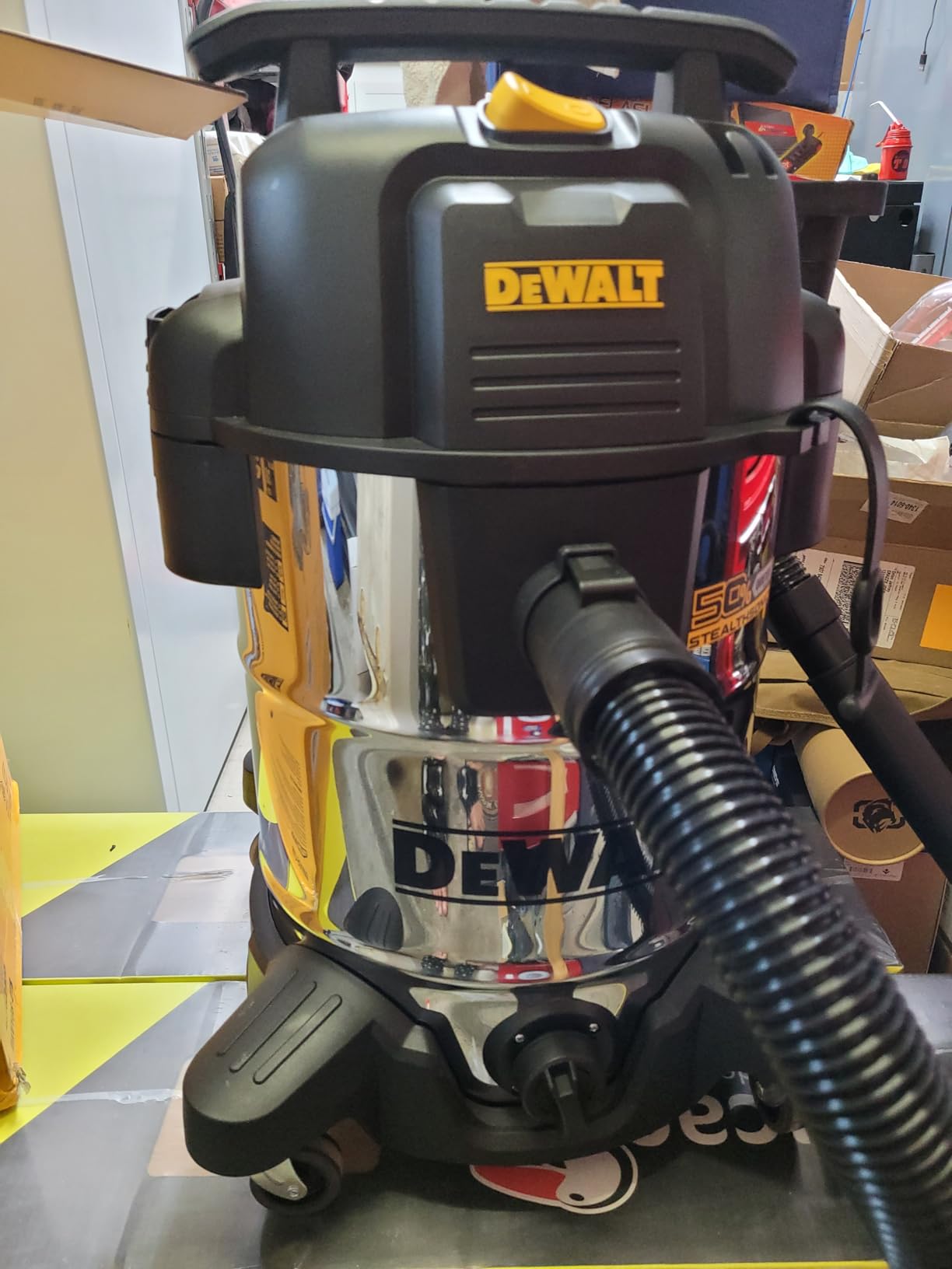DEWALT 10 Gal Stealthsonic Shop Vacuum Wet and Dry, 5 Peak HP Heavy-Duty Stainless Steel Shop Vac, Ultra-Quiet with Complete Accessory Kit & 6 Dust Bags - Ideal for Job Sites, Workshops & Garages customer photo 2