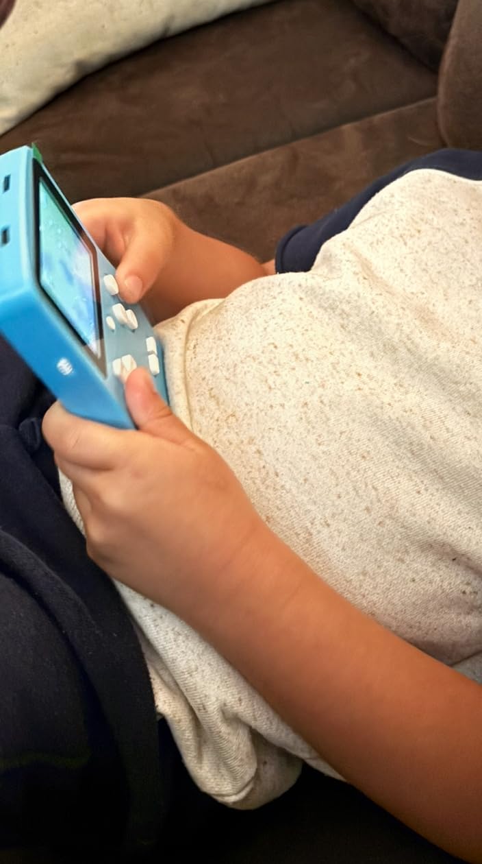 32 Bit Handheld Games for Kids Preloaded 139 Retro Video Games, Blue customer photo 2