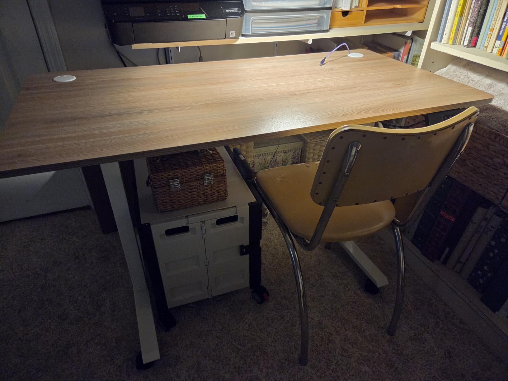 farexon 71x28 Inch Electric Standing Desk with Mouse Pad, Brown customer photo 1