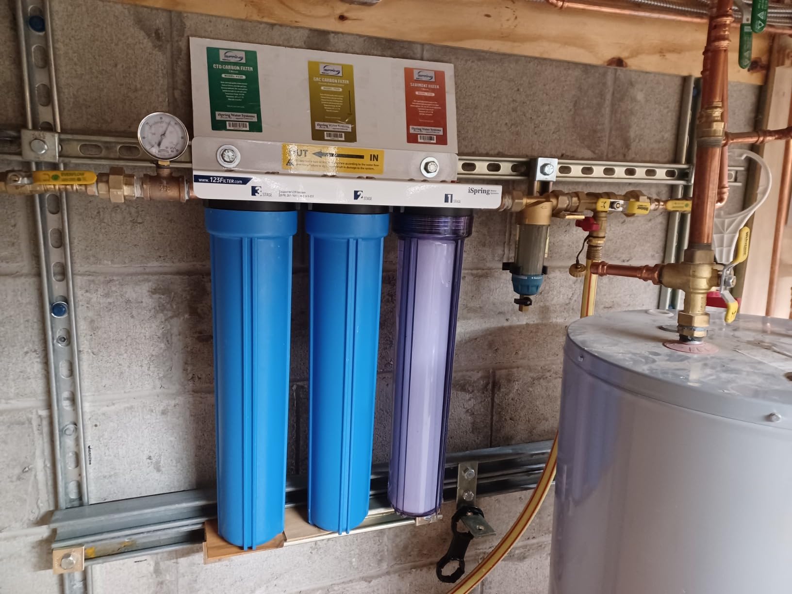iSpring Heavy Metals Whole House Water Filter System w/Clear Housing customer photo 2