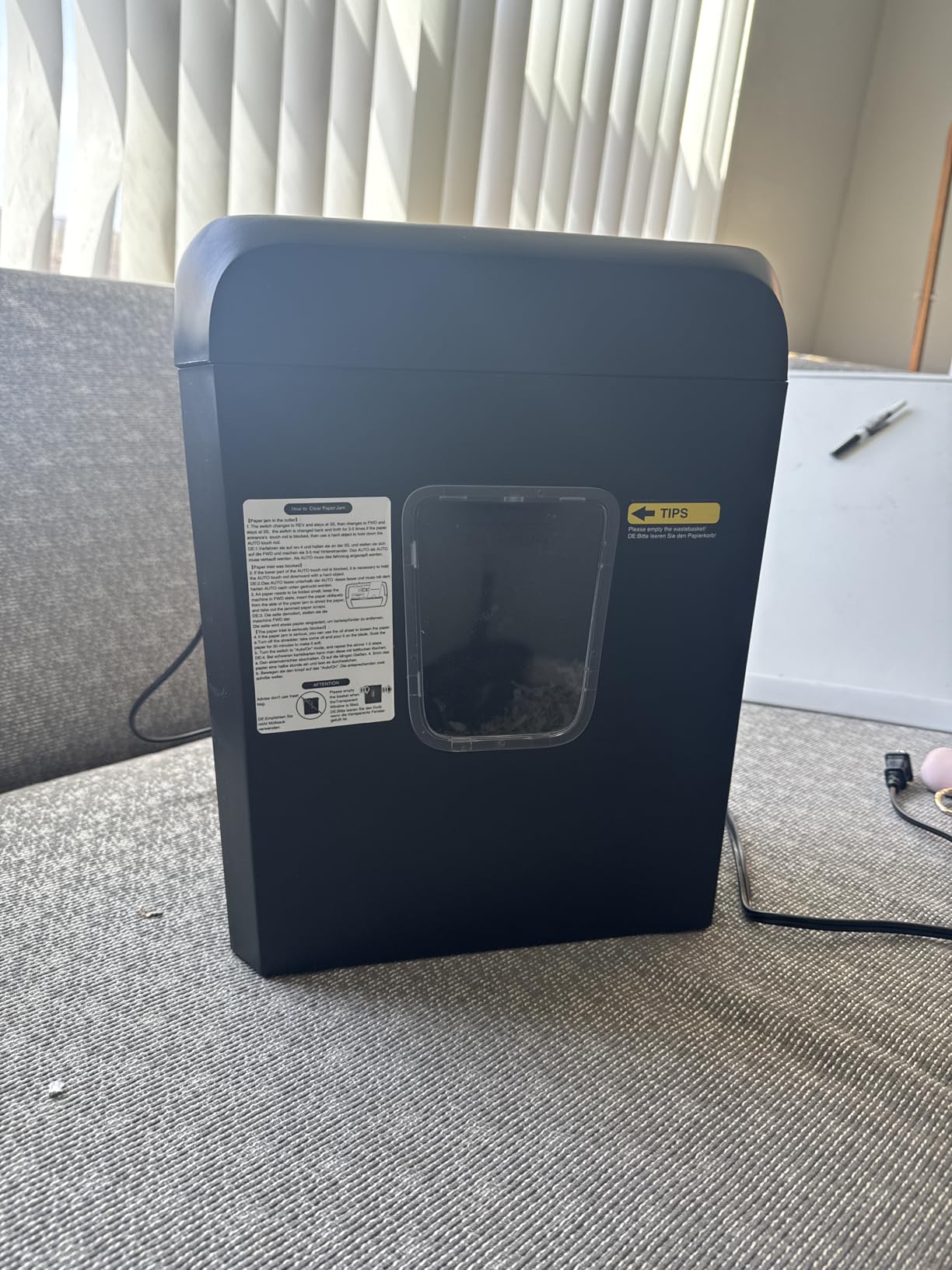 Bonsaii 6-Sheet Cross Cut Paper Shredder for Home, 3.4 Gal Bin customer photo 2