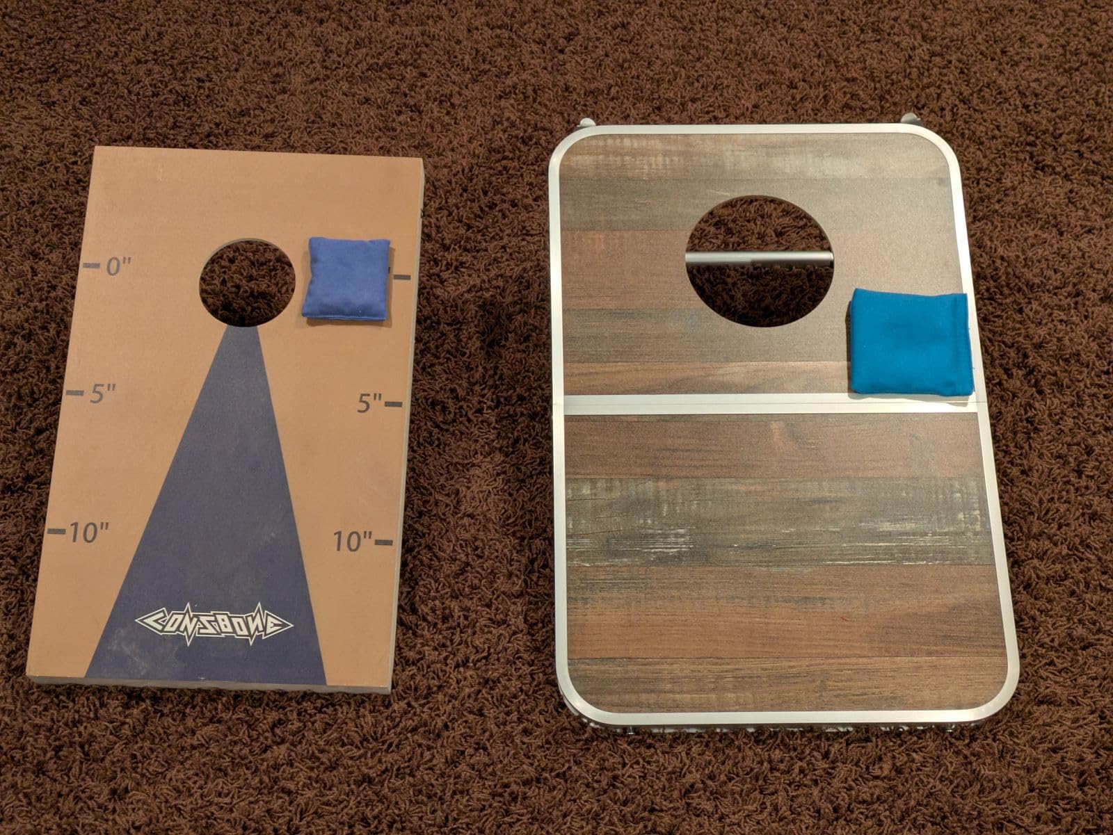 ROPODA Portable Cornhole Board Set,24x16/30×20