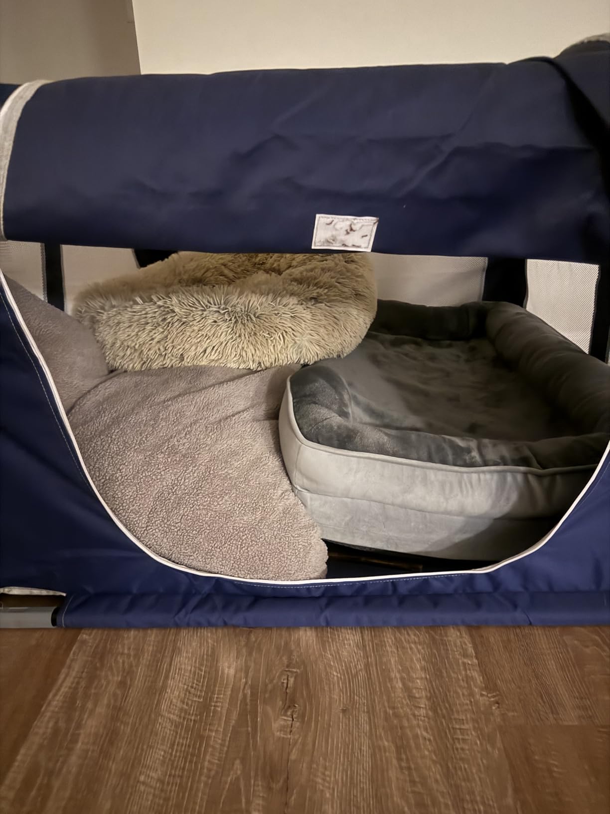 XVISHX 42x42 Inch Puppy Playpen with Cover, Dog Playpen for Puppies or Small Dogs, Pet Playpen for Indoor & Outdoor, Sturdy DogPen with Thickened Fabric, High-Strength Nylon Wire Mesh, Bluish Green customer photo 2