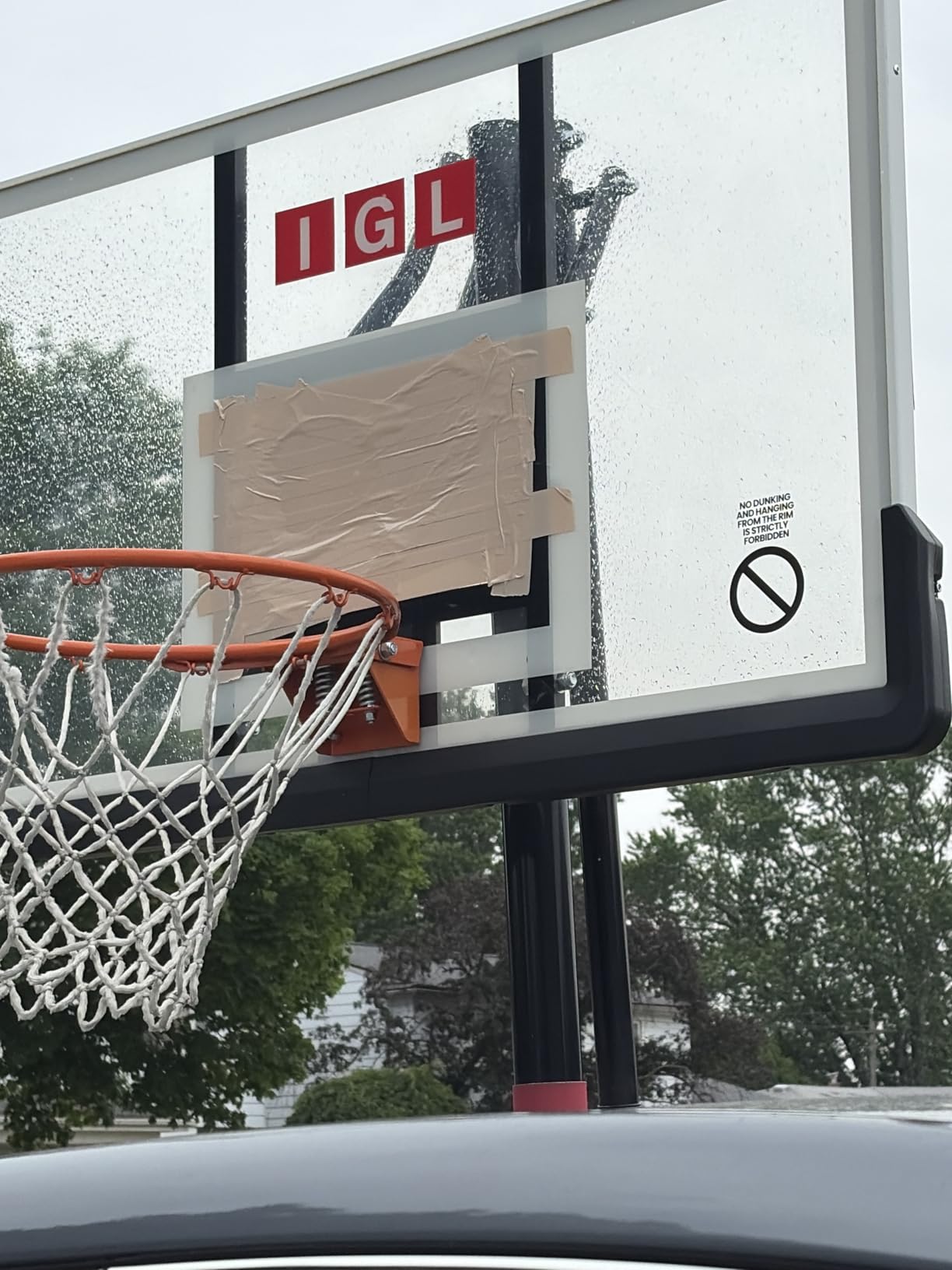 IGL In ground Basketball Hoops Outdoor, 10ft Height Adjustable Basketball Goal In ground with Shatterproof Backboard and Pro-Style Rim customer photo 1
