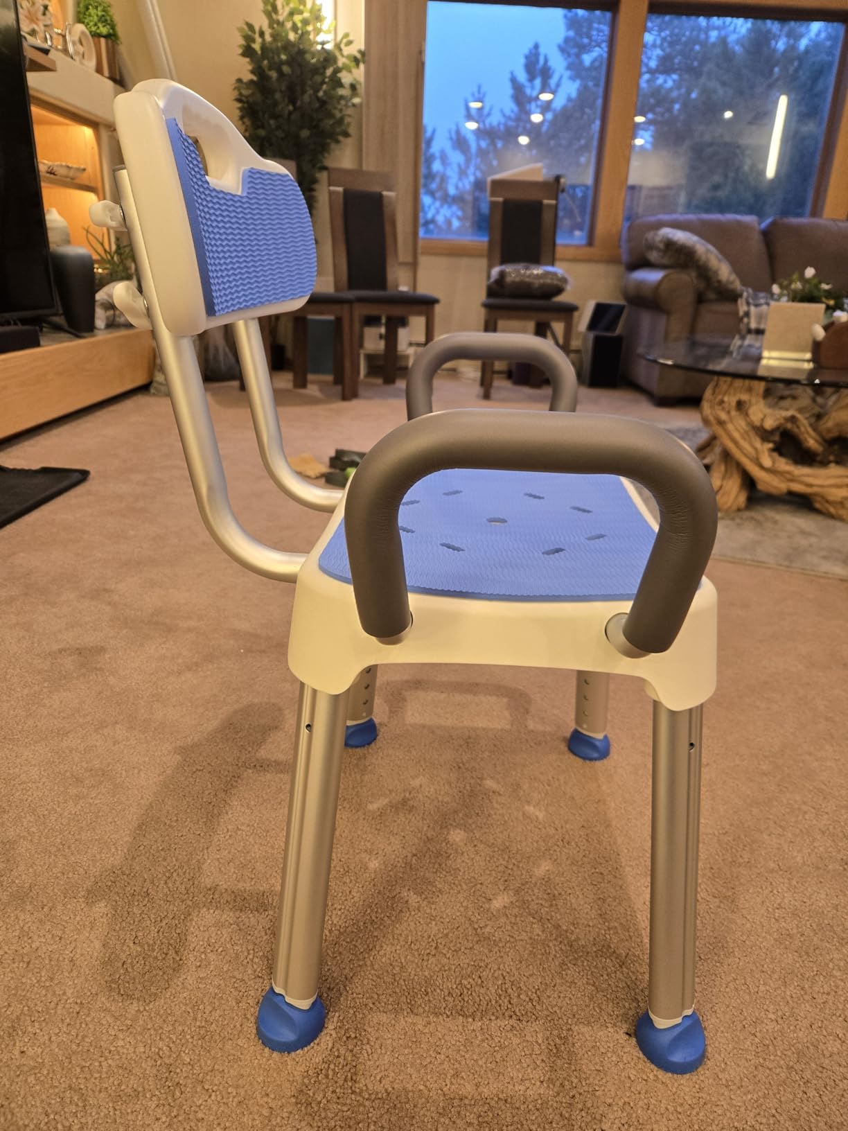 FULLOT Wide Shower Chair for Inside Shower, Stable Bracing Design, 400 lbs customer photo 2