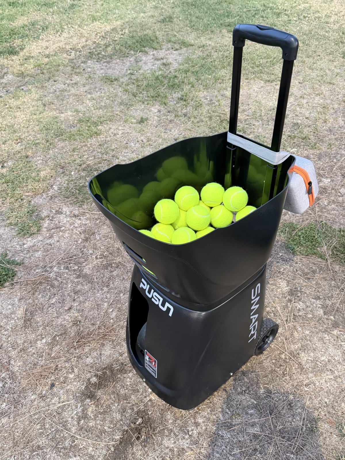 PUSUN｜PT-Smart Tennis Ball Machine: App Control with 12 Built-in Training Modes,6-Level Spin,28-Pt,75 MPH,32.6 lbs,100+ Ball,5H Battery, Portable, for Tennis/Padel,Training, Practice,Beginners to Pros customer photo 1
