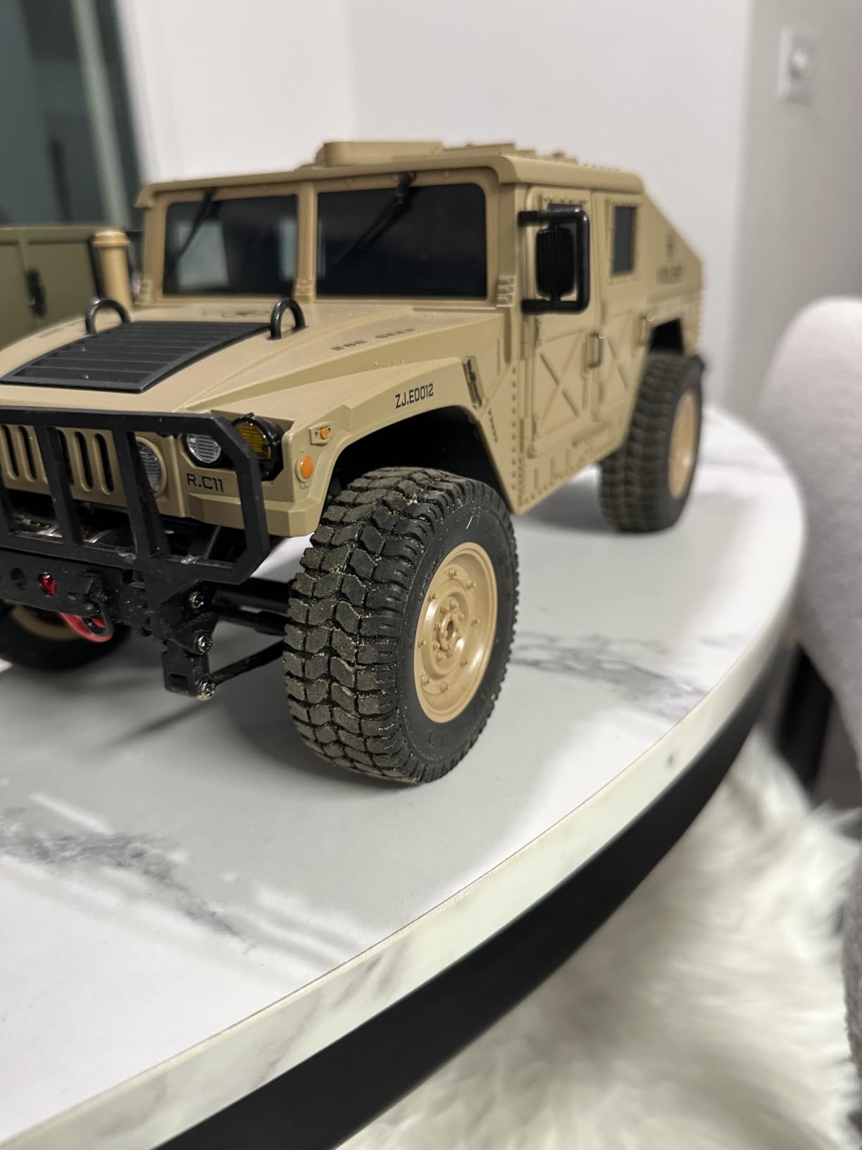 BEAURE 1:10 RC Willys Army Truck – 4x4 Rock Crawler with Winch Toy for Boys customer photo 1