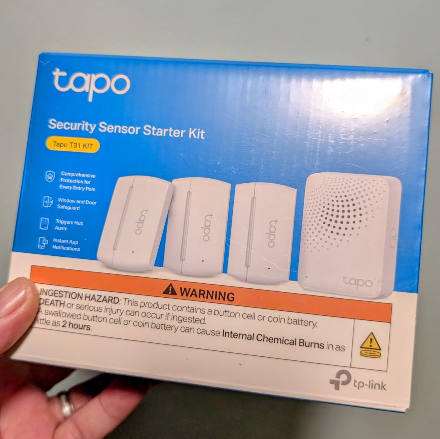 Tapo Door Sensor Starter KIT, Matter Compatible, 3X Smart Door Window Contact Sensor and 1x Smart Hub with Built-in Chime, Smart Automation, Real-Time Notification, T31 KIT customer photo 1