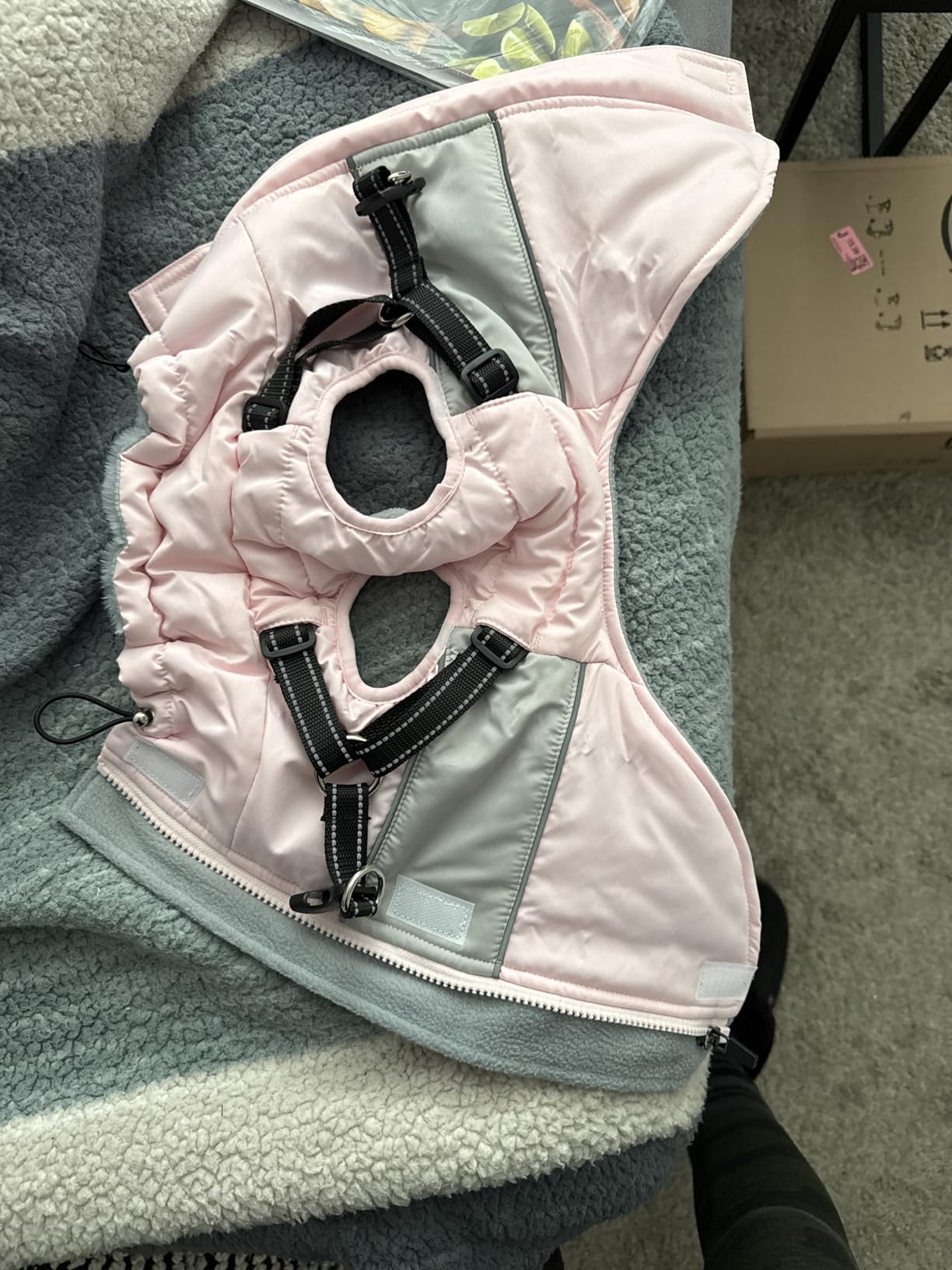 Dog Jacket Large Dog Coat with Harness Built in customer photo 1