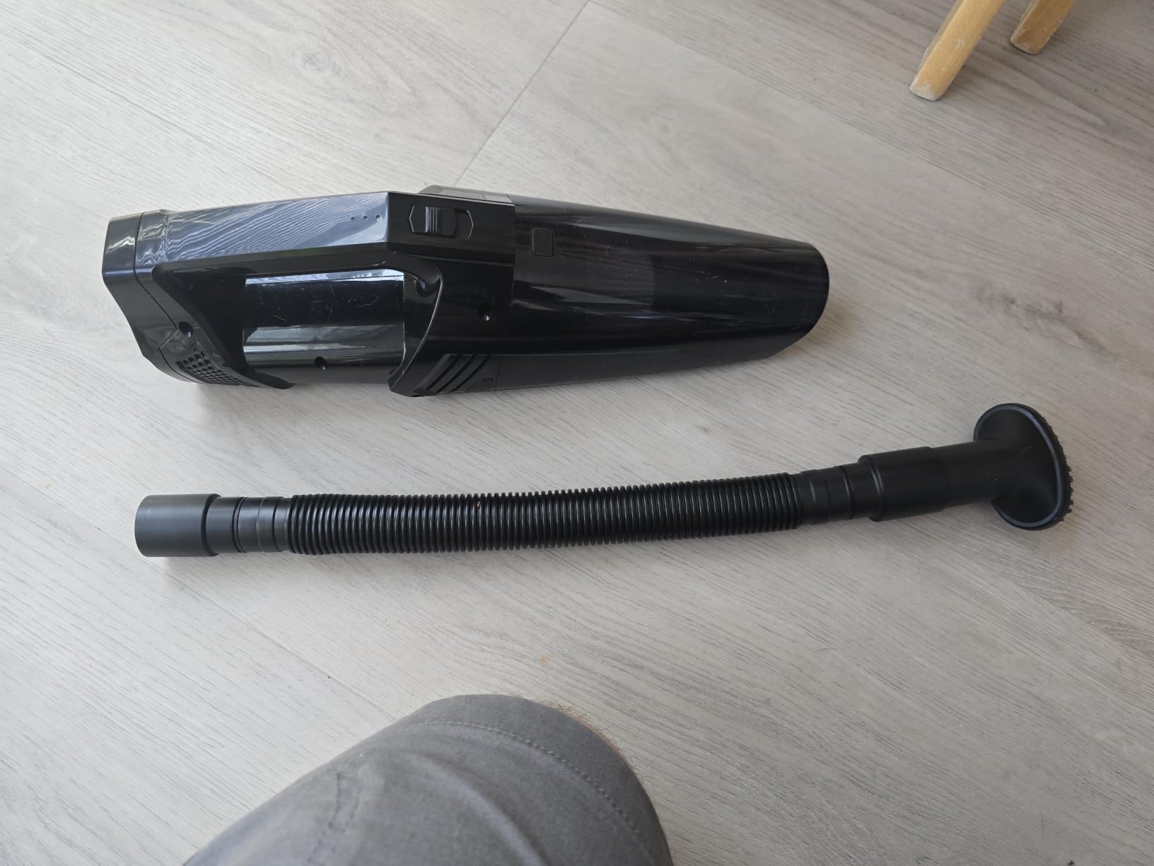 Blestan Handheld Vacuum Cordless Portable Car Vacuum with LED Light, High Power Suction, 3 in 1, Lightweight Rechargeable Hand Vacuum, Hand Held Vacuum Cleaner for Car Home Office, Pet Hair, Black customer photo 1