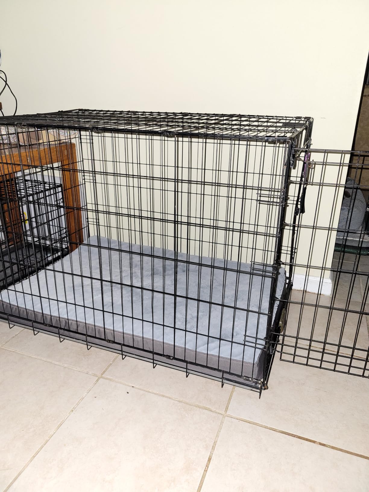 KSIIA Orthopedic Dog Bed for Large Dogs with Waterproof Lining, Black,35x22 customer photo 2