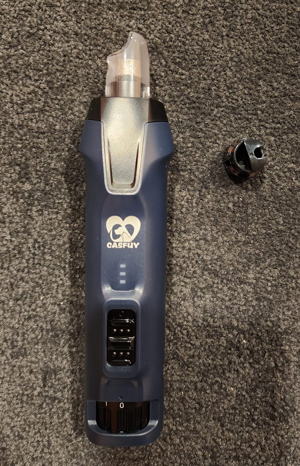 Casfuy 6-Speed Dog Nail Grinder – 50%+ Boost Power Dog Nail Trimmers Quiet with Dust Cap & 2 LED Lights & 2000mAh Battery & 4.8V Motor Electric Pet Toenail File Tool for Large Medium Small Dogs Cats customer photo 2