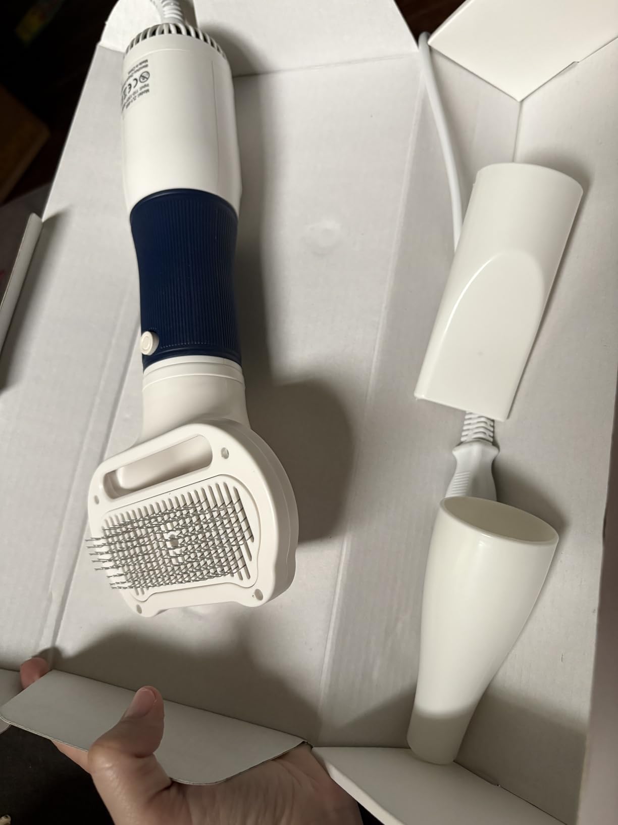 3-in-1 Dog Hair Dryer with Slicker Brush for Small and Medium-Sized Dogs and Cats Pet Hair Dryer Dog Blow Dryer Portable Overheat Protection Adjustable Temperature customer photo 2