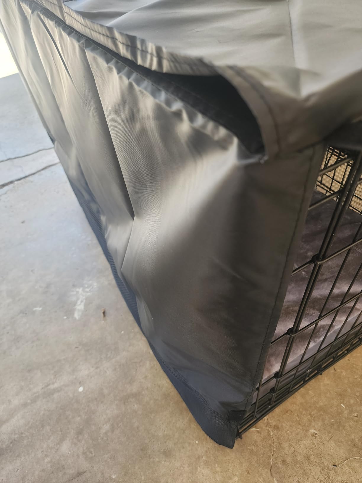Explore Land Breathable Dog Crate Cover, 42 inches (Black) customer photo 1