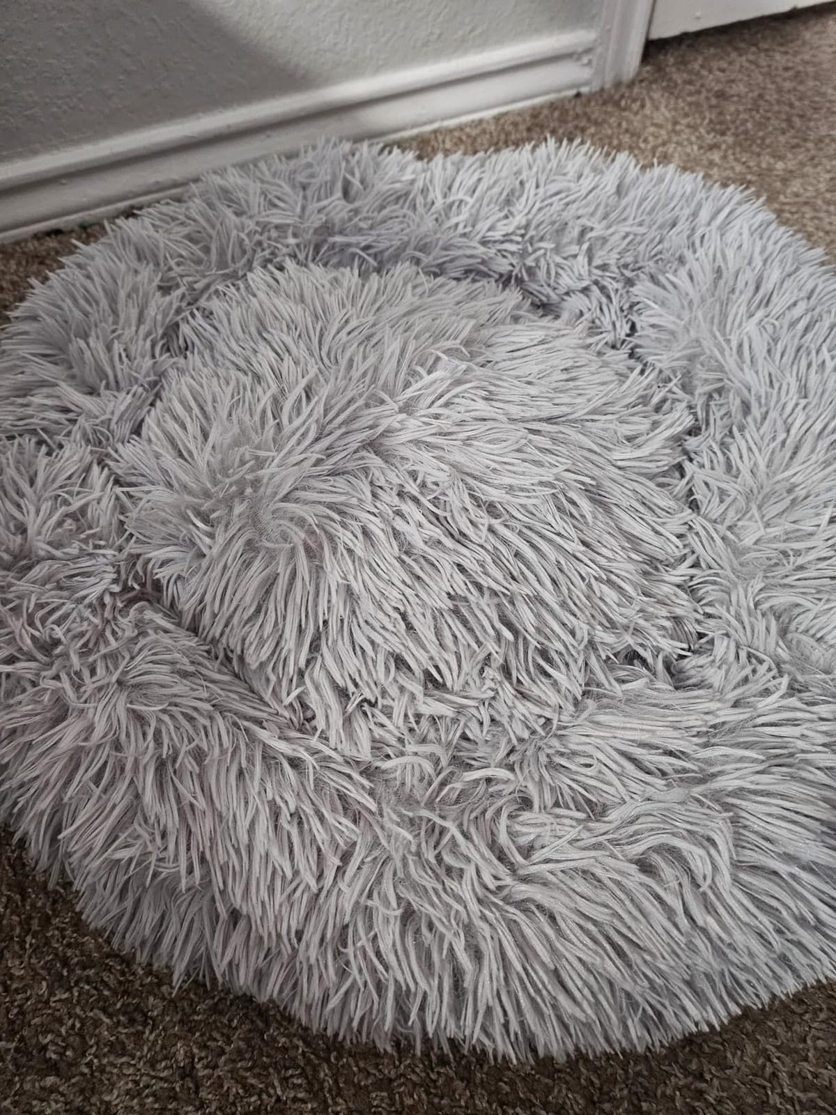 Extra Large Dog Beds, 36in Human Dog Anxiety Relief Comfort Bed(Light Grey) customer photo 2