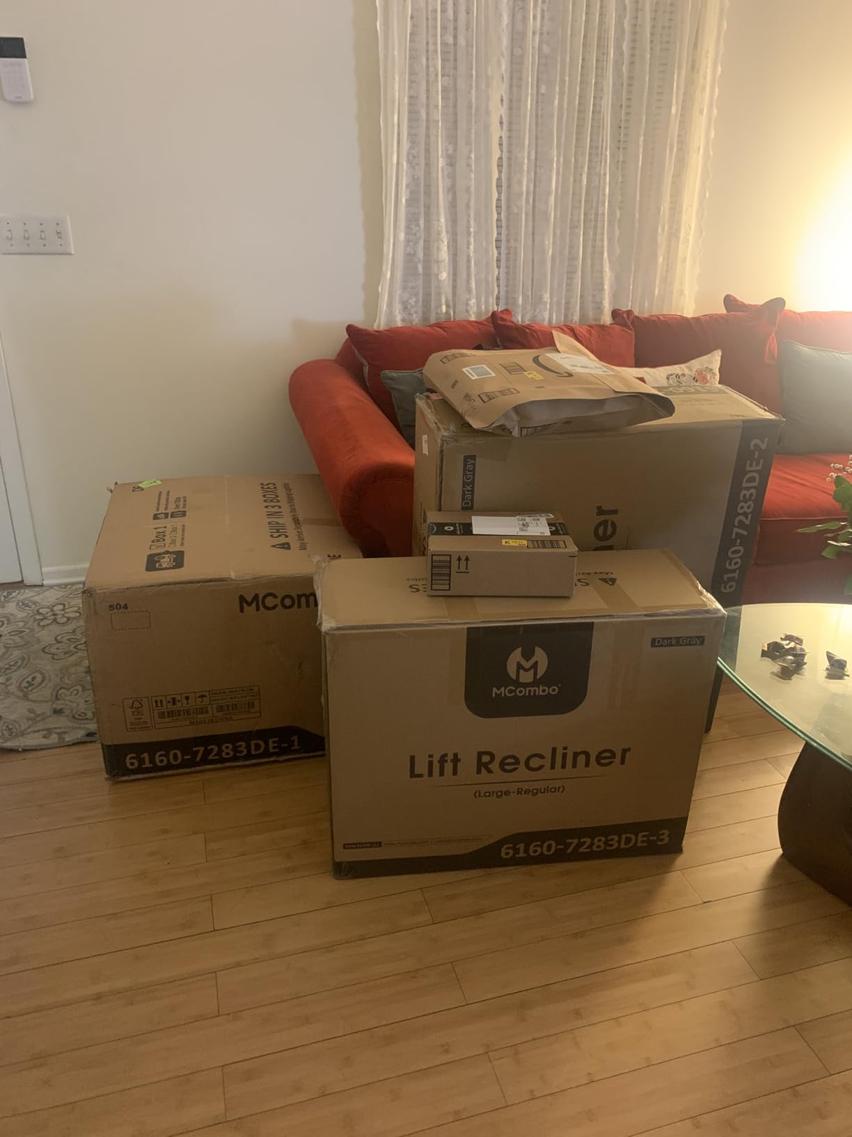 MCombo Power Lift Recliner for Elderly, Fabric R7399 (Brown, Large-Wide) customer photo 1