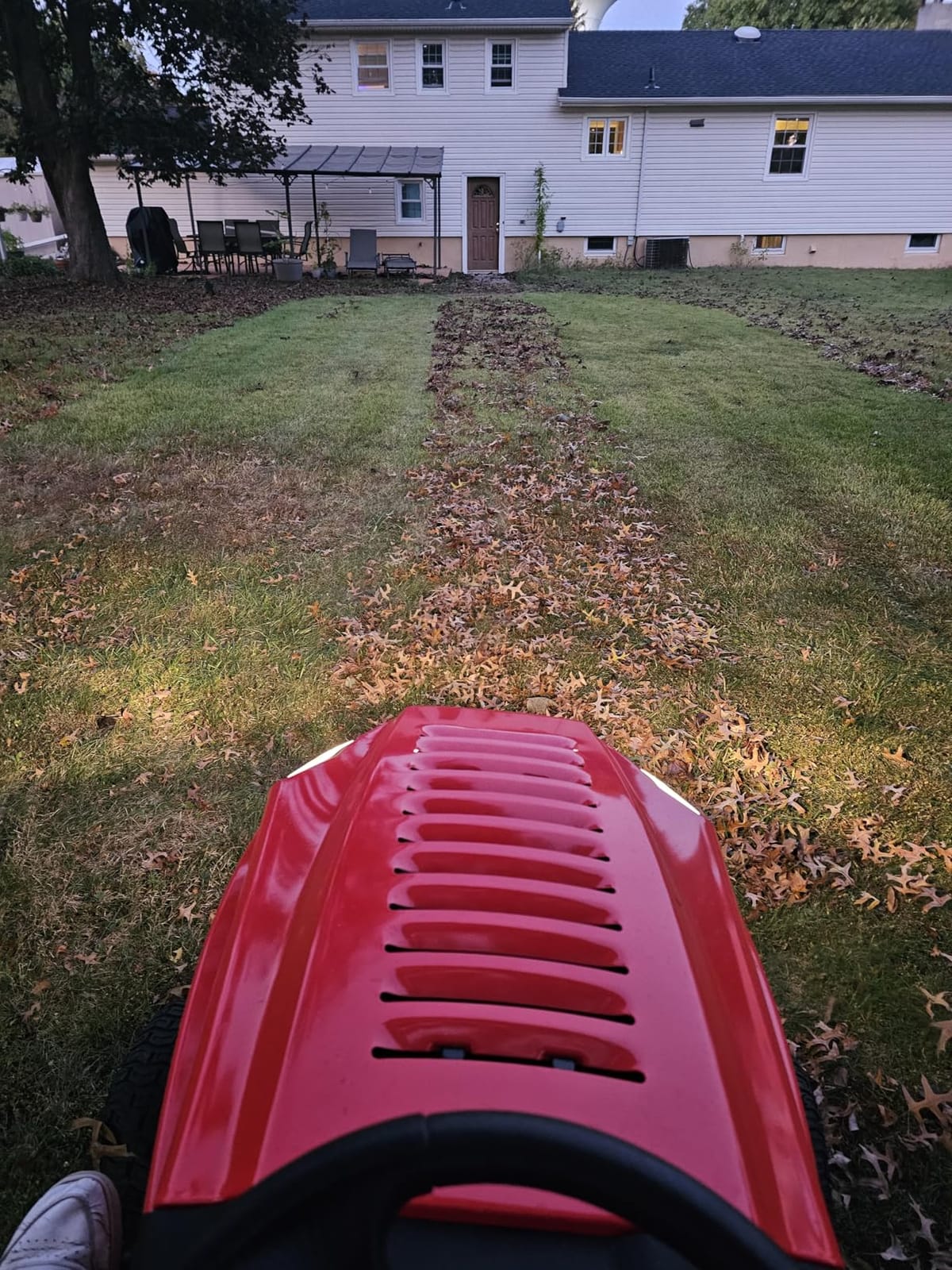 Upgrated 92.5''x53.2'' Large Lawn Tractor Leaf Bag Stitched with Tarp customer photo 2