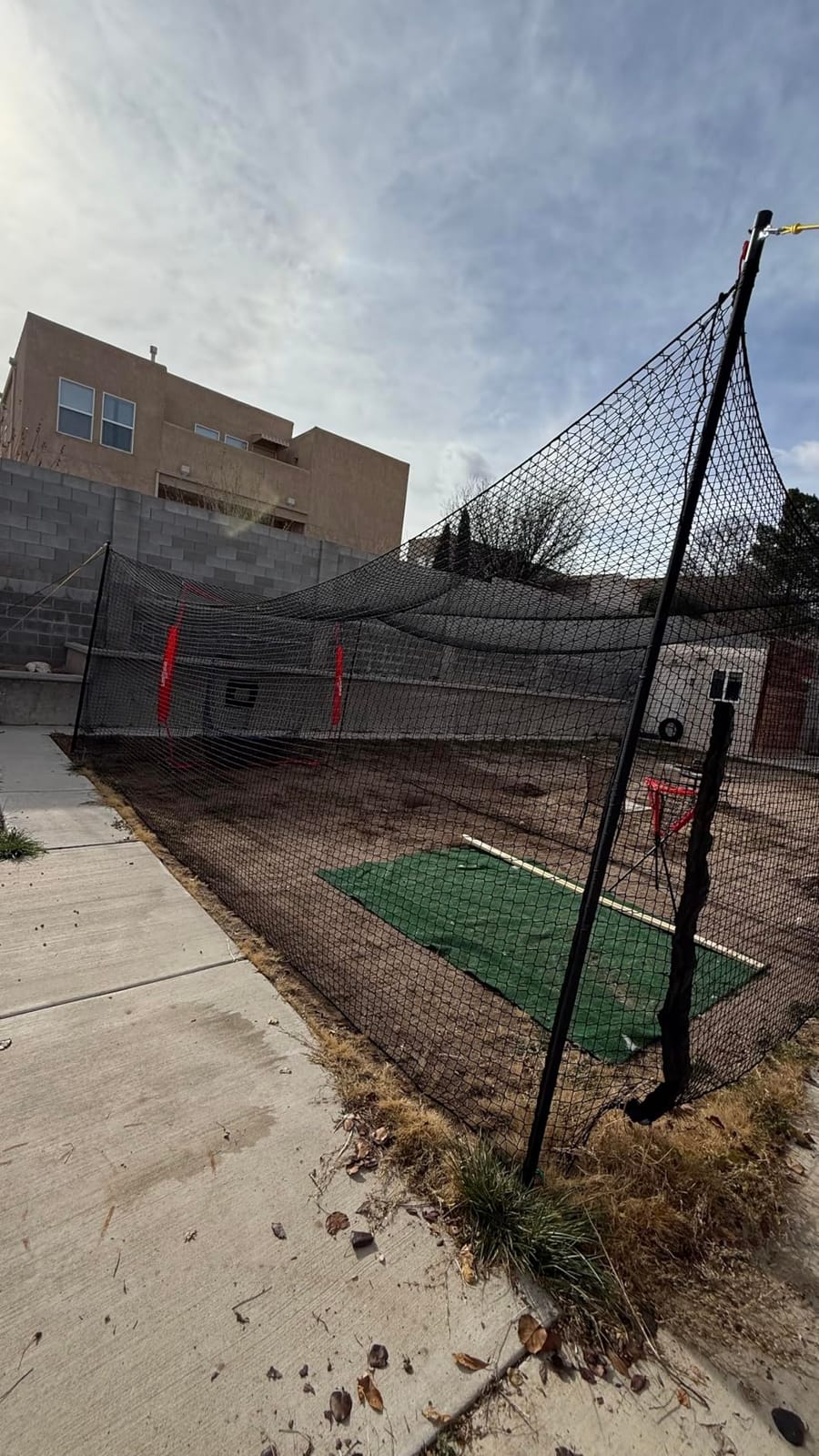 Baseball Batting Cage Net with Metal Frame-22x12x8FT Softball Cage Net Pole customer photo 1