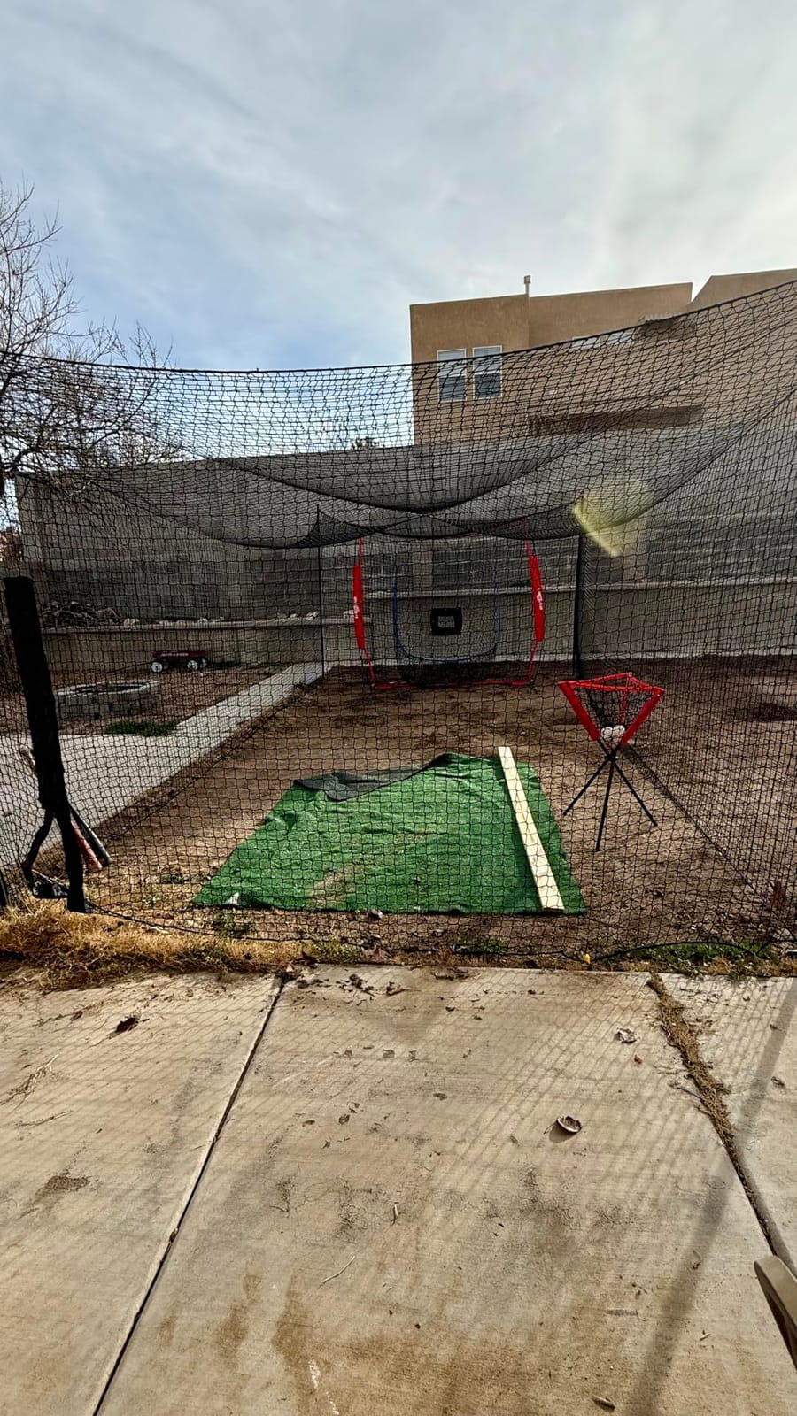 Baseball Batting Cage Net with Metal Frame-22x12x8FT Softball Cage Net Pole customer photo 2