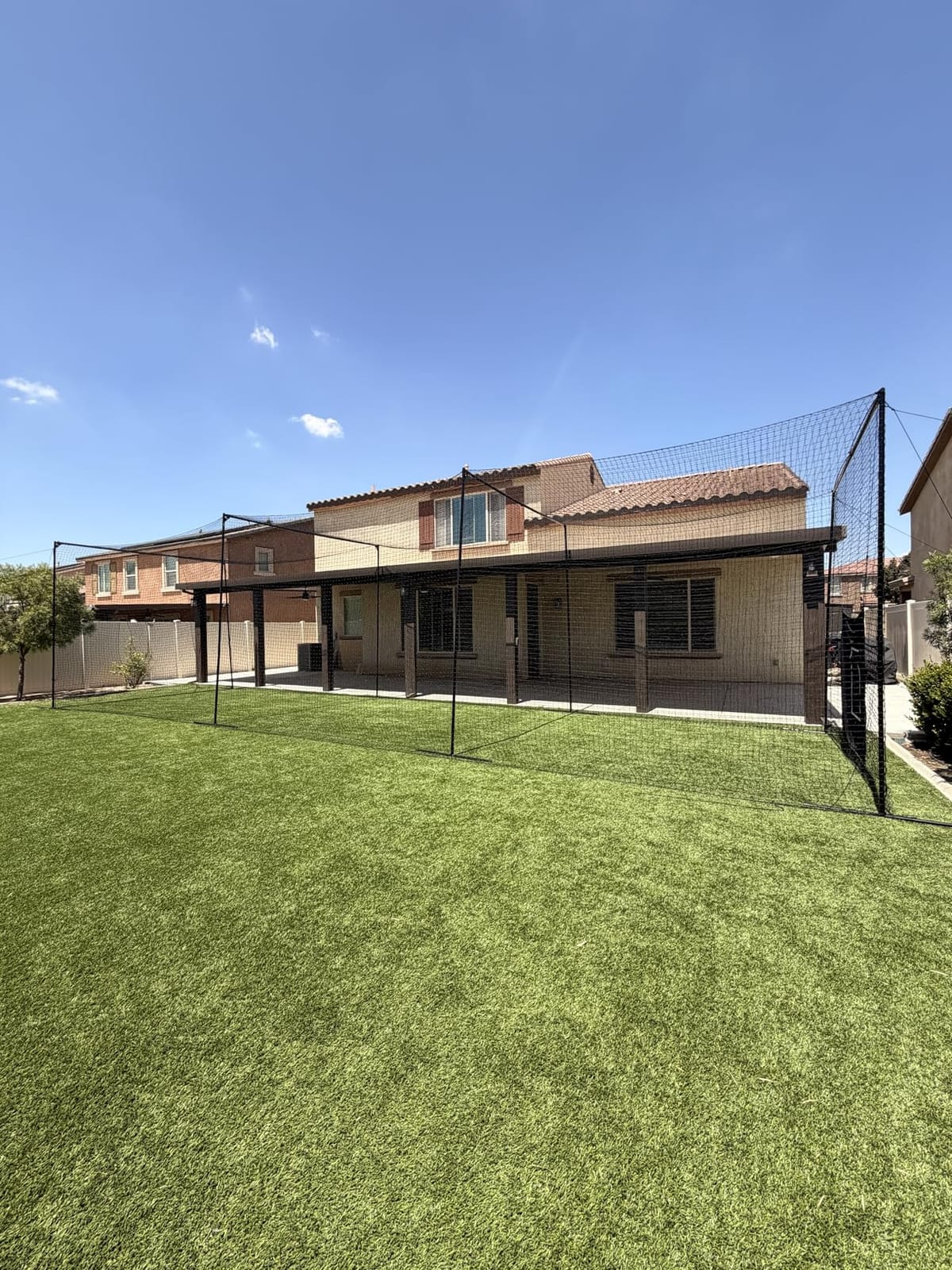 40 FT Baseball & Softball Batting Cage Net with Frame - Professional 40 Foot Training Cage for Backyard, Includes Pitching Machine Hole, 1.26