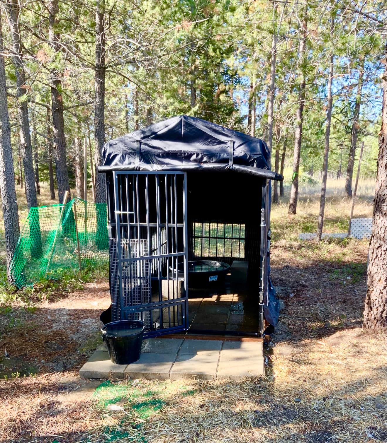 Outdoor Dog Kennel Cover 8'Dx4'W UV Resistant Waterproof Full Coverage for Dog Kennel Replacement Cover customer photo 2
