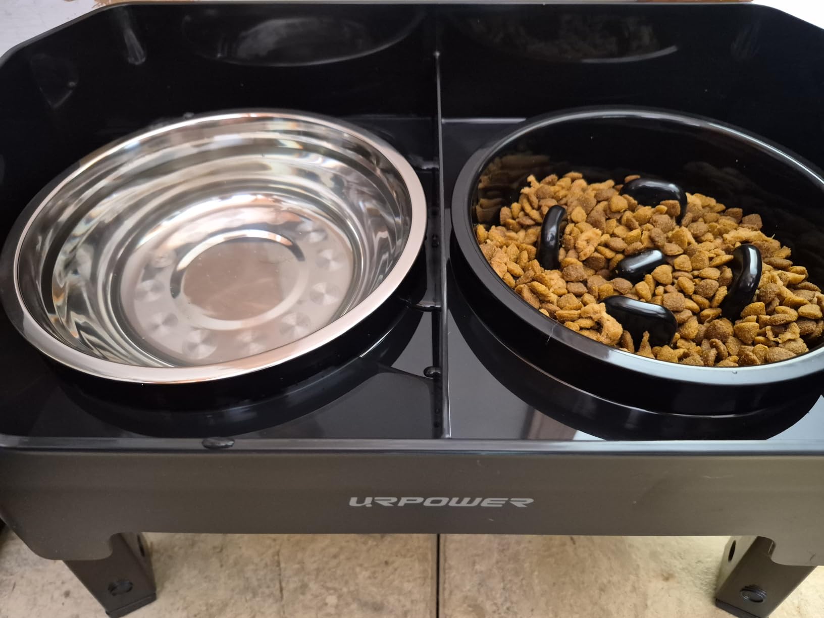 URPOWER Mess Proof Elevated Dog Bowls 4 Height Adjustable Raised Stand customer photo 2