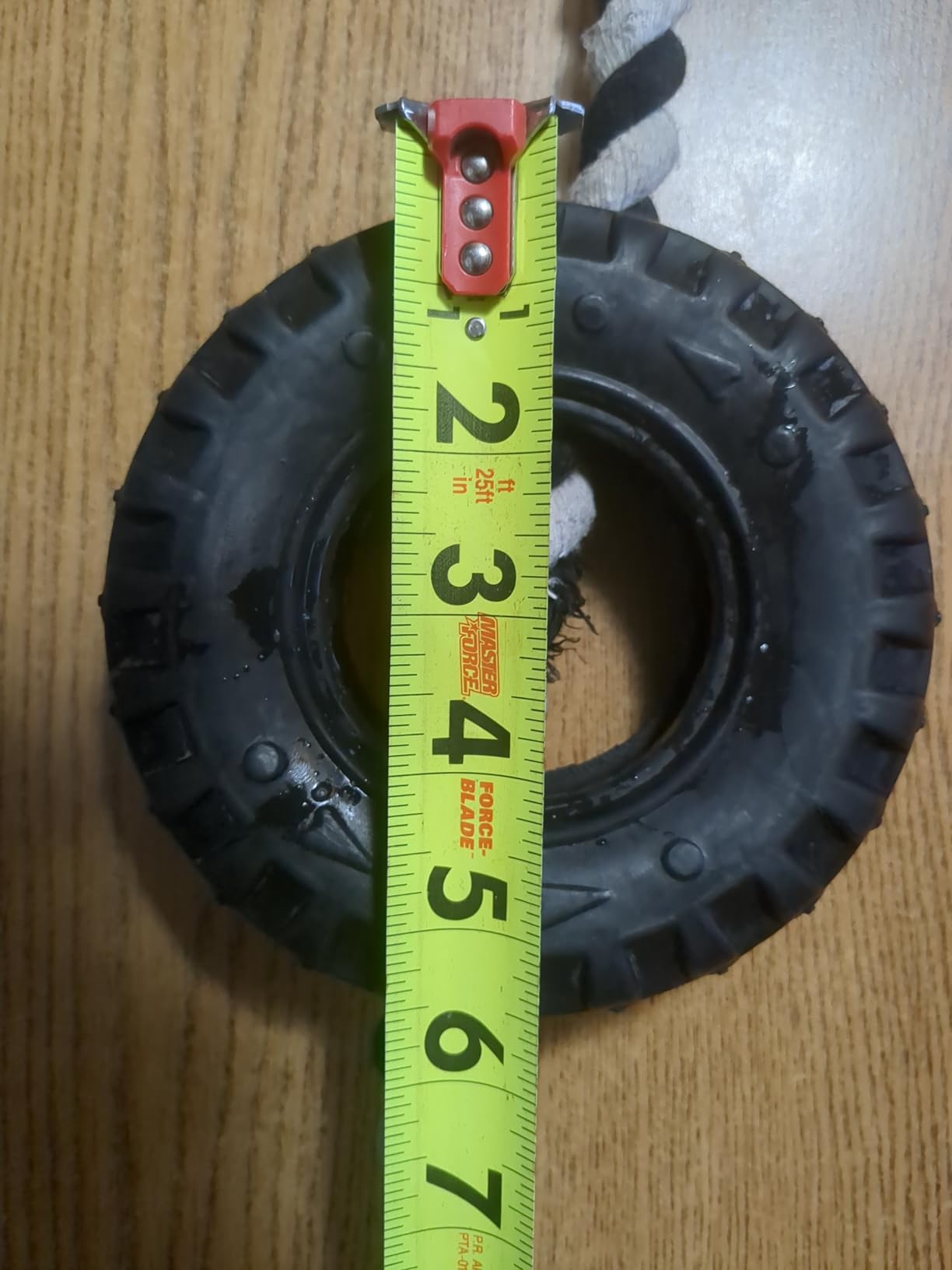 Pet Passion Natural Rubber Tire and Organic Cotton Rope Pull and Chew Dog Toy for All Pet Breeds, Black, Small customer photo 2