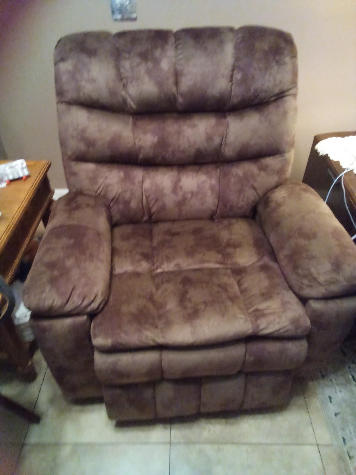 CANMOV Large Power Lift Recliner Chairs with Massage and Heat for Elderly, Heavy Duty and Safety Motion Reclining Mechanism Electric Wide Recliners with USB Ports, 2 Hidden Cup Holders,Brown customer photo 1