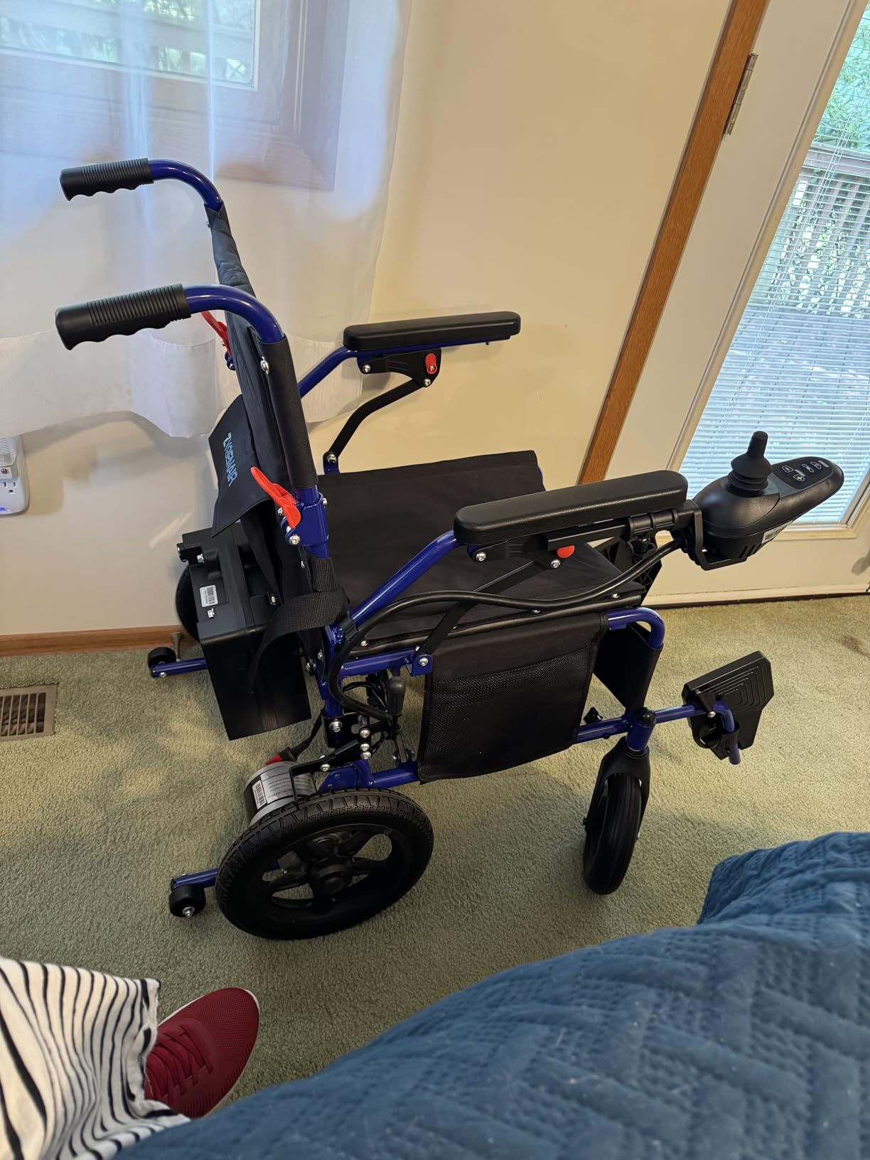 Electric Wheelchairs for Adults Seniors, Foldable Lightweight Power motorized Wheelchair 330Lbs Capacity, 15 Miles Range Motorized Wheelchair 500W Motors with Lithium Battery, Airline Approved, Orange customer photo 2
