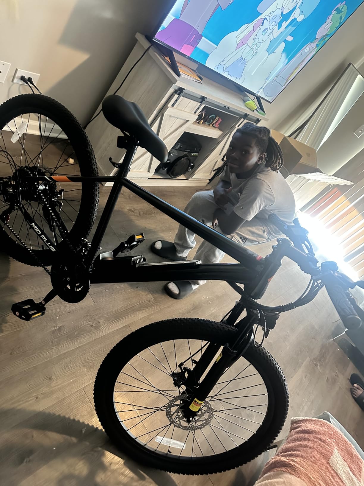 Qlife Racer Electric Bike for Adults - 21-Speed Mountain Lightweight Ebike with Peak 1000W Brushless Motor,48V 375Wh Removable Battery,26X2.1 Tire Step Over E-MTB,Up to 40 Miles Range customer photo 1