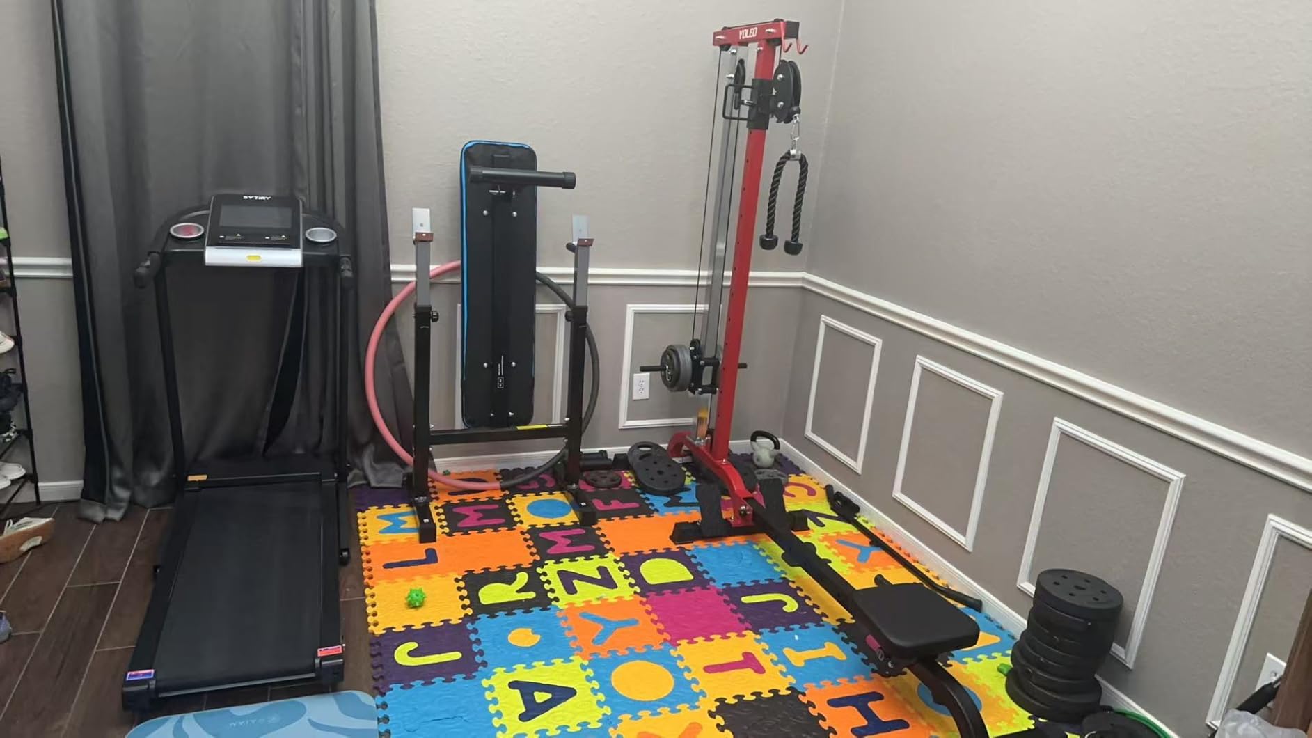 YOLEO 2-in-1 Cable Machine, LAT Pulldown & Rowing Machine for Home Gym customer photo 2