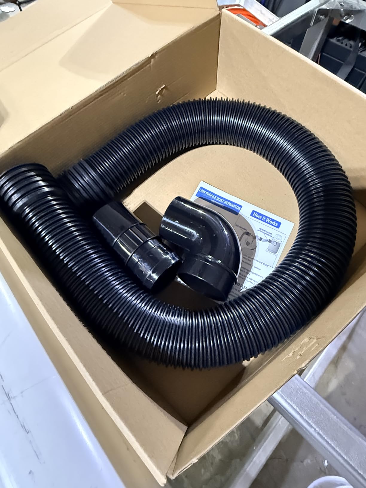 Dust Separator - High-Efficiency Cyclone Dust Separator, Dust Separator for Standard 5 Gallon Buckets, Wet & Dry Debris, Includes 90° Elbows & 2-1/2” Hose customer photo 2