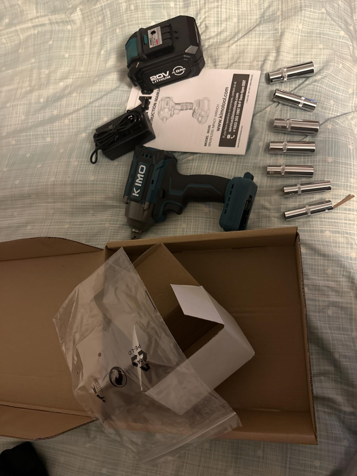 KIMO Impact Wrench 1/2 Cordless, Impact Gun for Car Tire, 20V Impact Driver customer photo 1