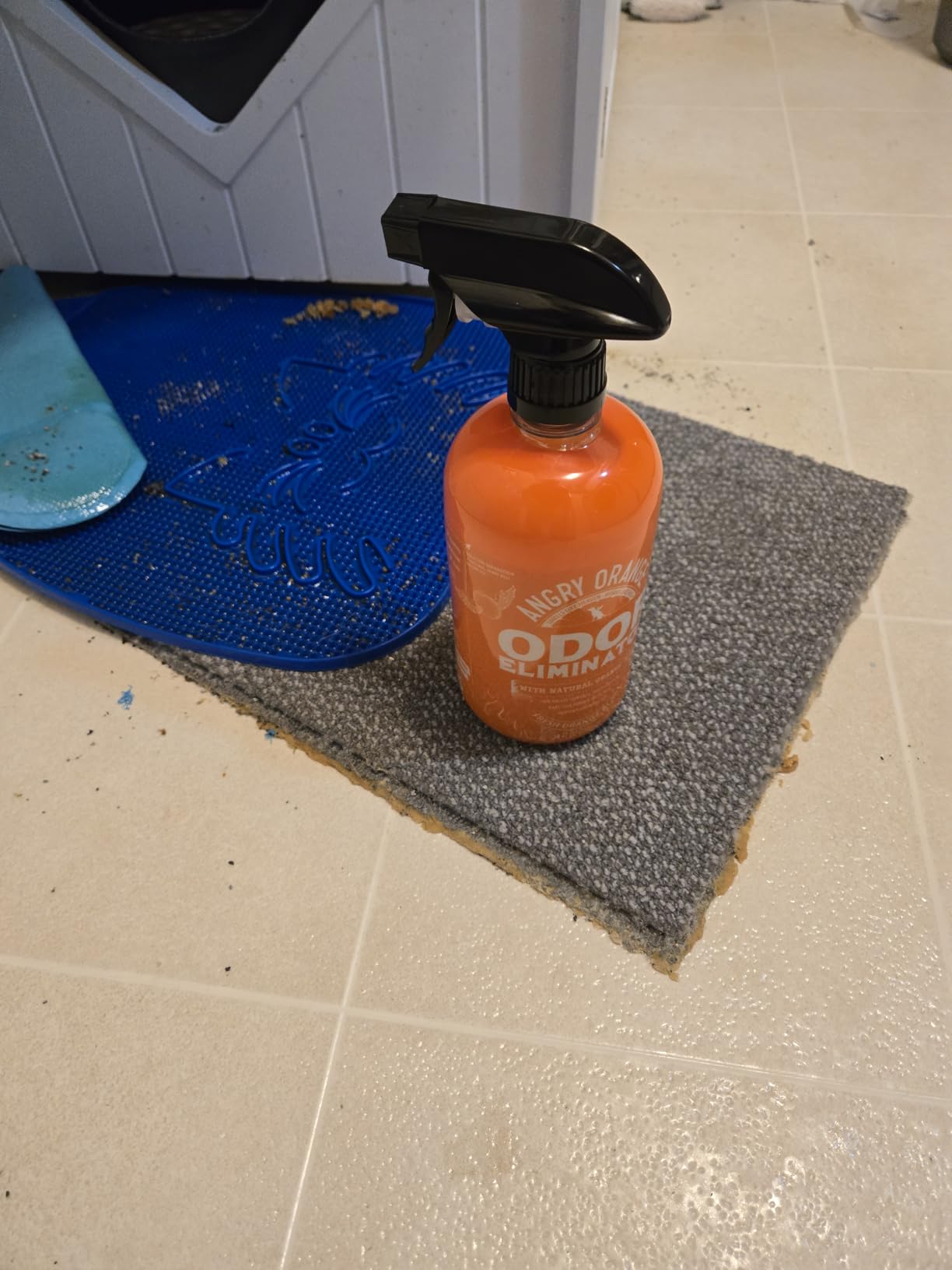 ANGRY ORANGE Pet Odor Eliminator for Dog and Cat Urine, Carpet Stains, and Strong Smells – NEW Orange Rush Scent – Citrus Cleaner with Natural Orange Oil – 24 oz customer photo 2