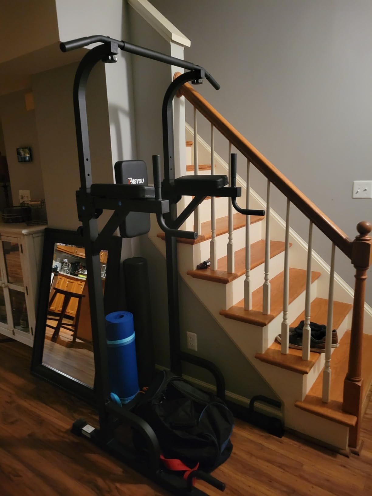 PASYOU Adjustable Squat Power Rack for Home Gym customer photo 2