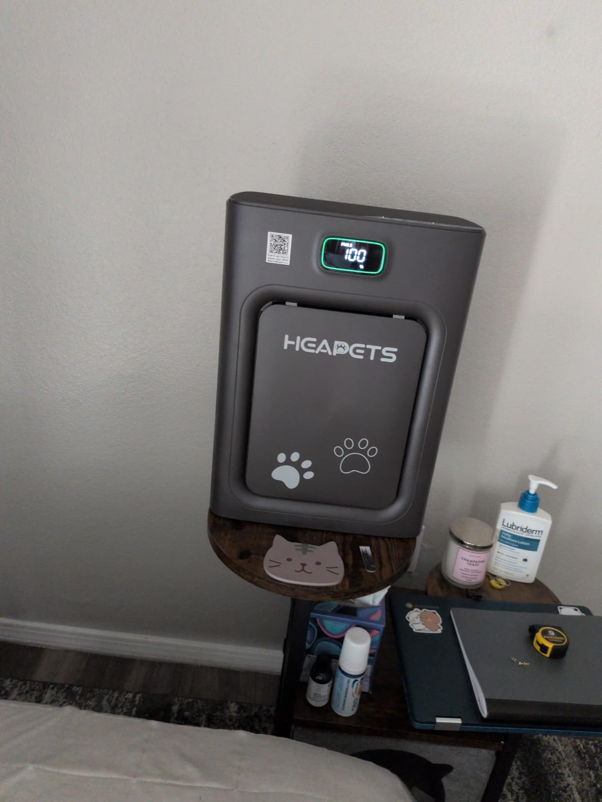 Pet Air Purifier for Home Large Room 2500 Sq Ft, H13 HEPA Double-Sided Filter with Washable Pre-filter, Adsorbs Pet Hair Dander Odor Allergies Smoke Dust,PM2.5 Air Quality Monitor,Auto Mode,P358 Black customer photo 1