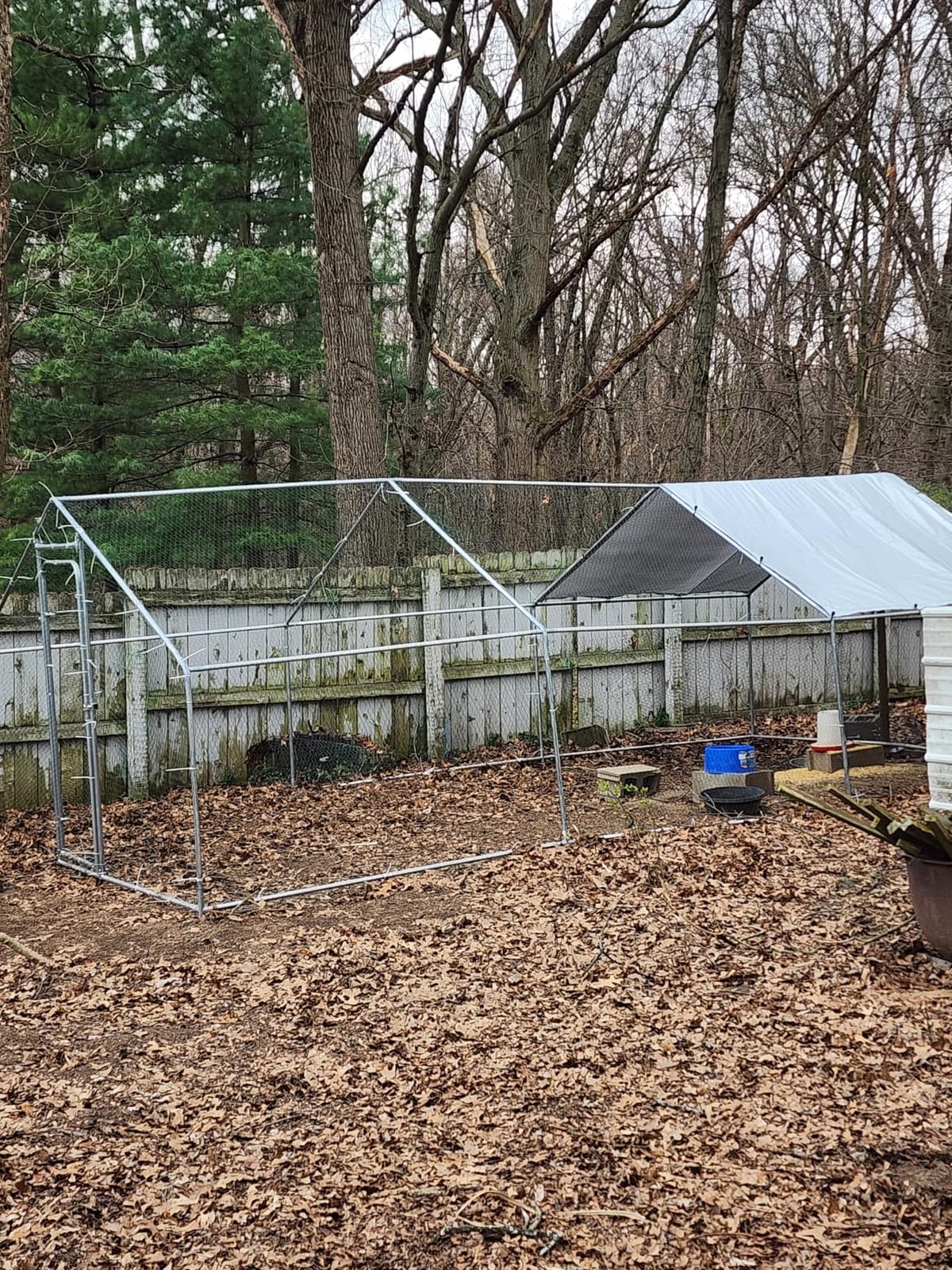 9.9x5 FT Large Metal Chicken Coop, Walk-in Poultry Run Pen customer photo 2