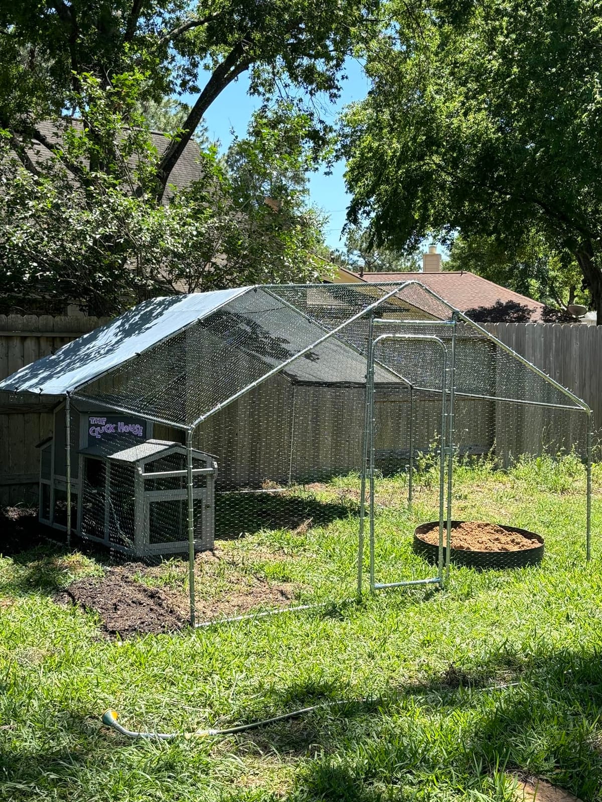 9.9x13.2 FT Metal Chicken Coop, Walk-in Poultry Run Enclosure customer photo 2