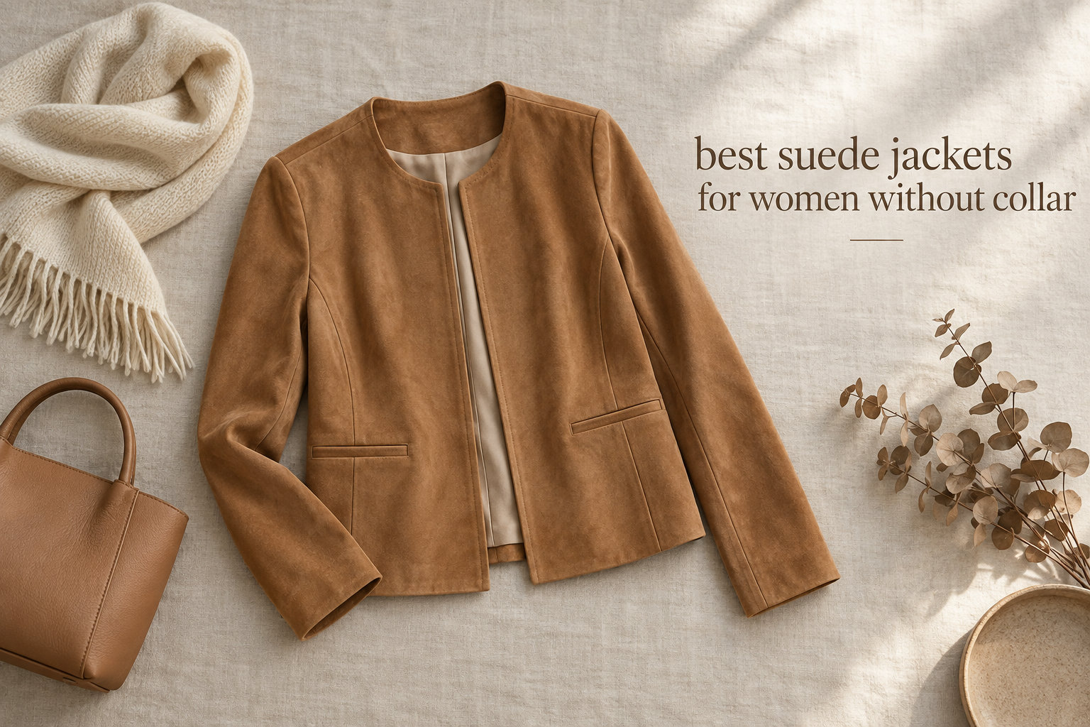 best suede jackets for women without collar