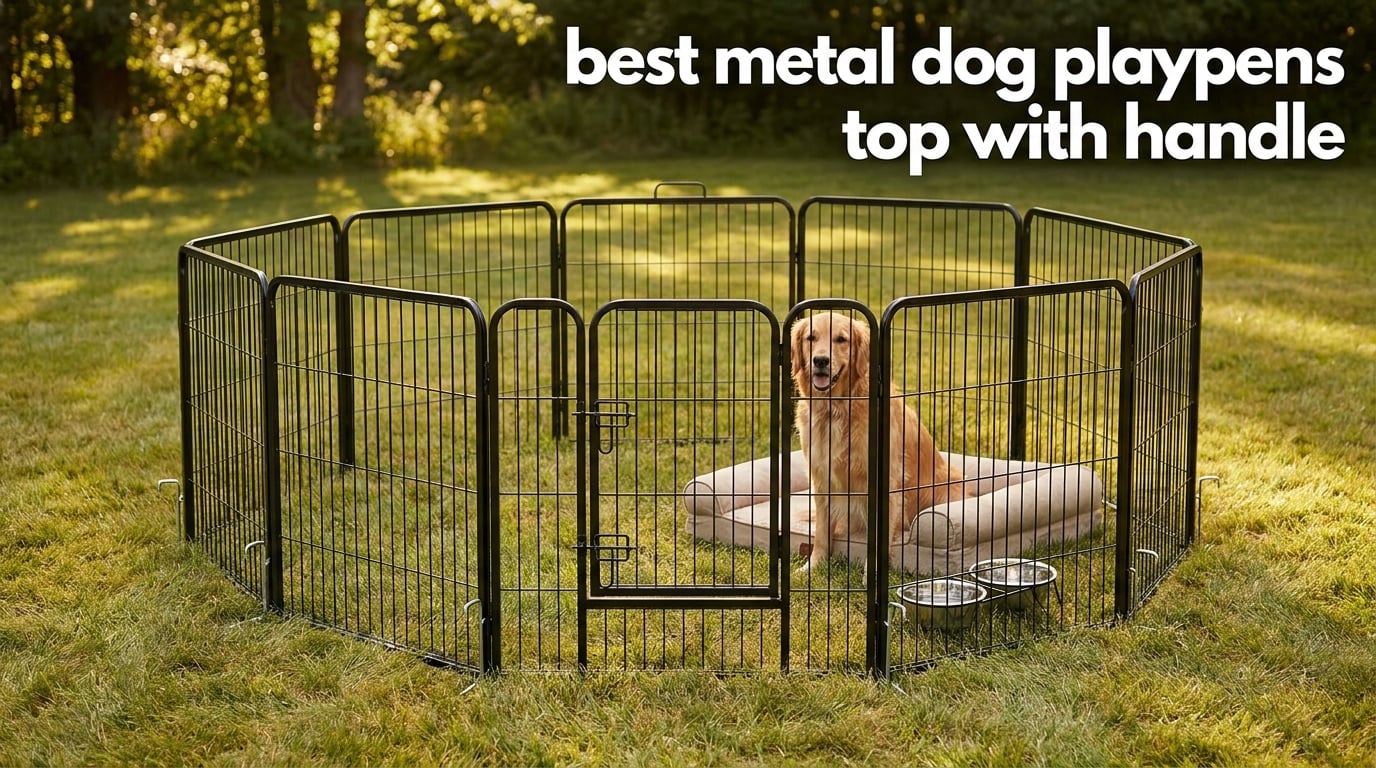 best metal dog playpens top with handle