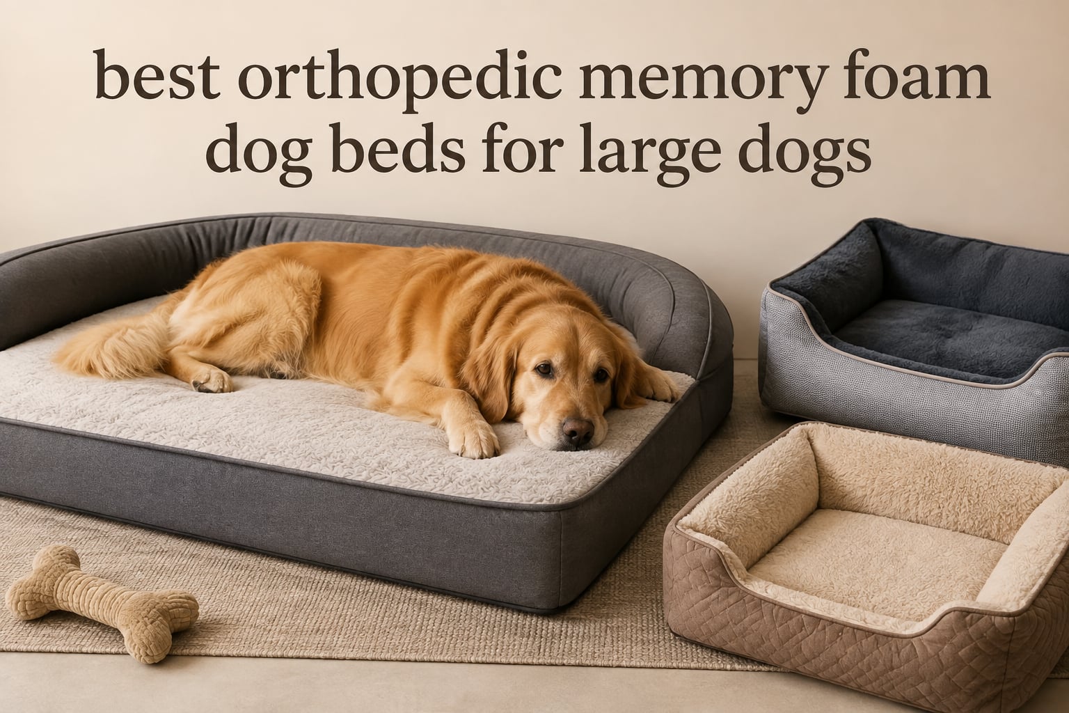 best orthopedic memory foam dog beds for large dogs
